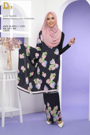 BATIK TERENGGANU PAINTING AREF 36 CREPE