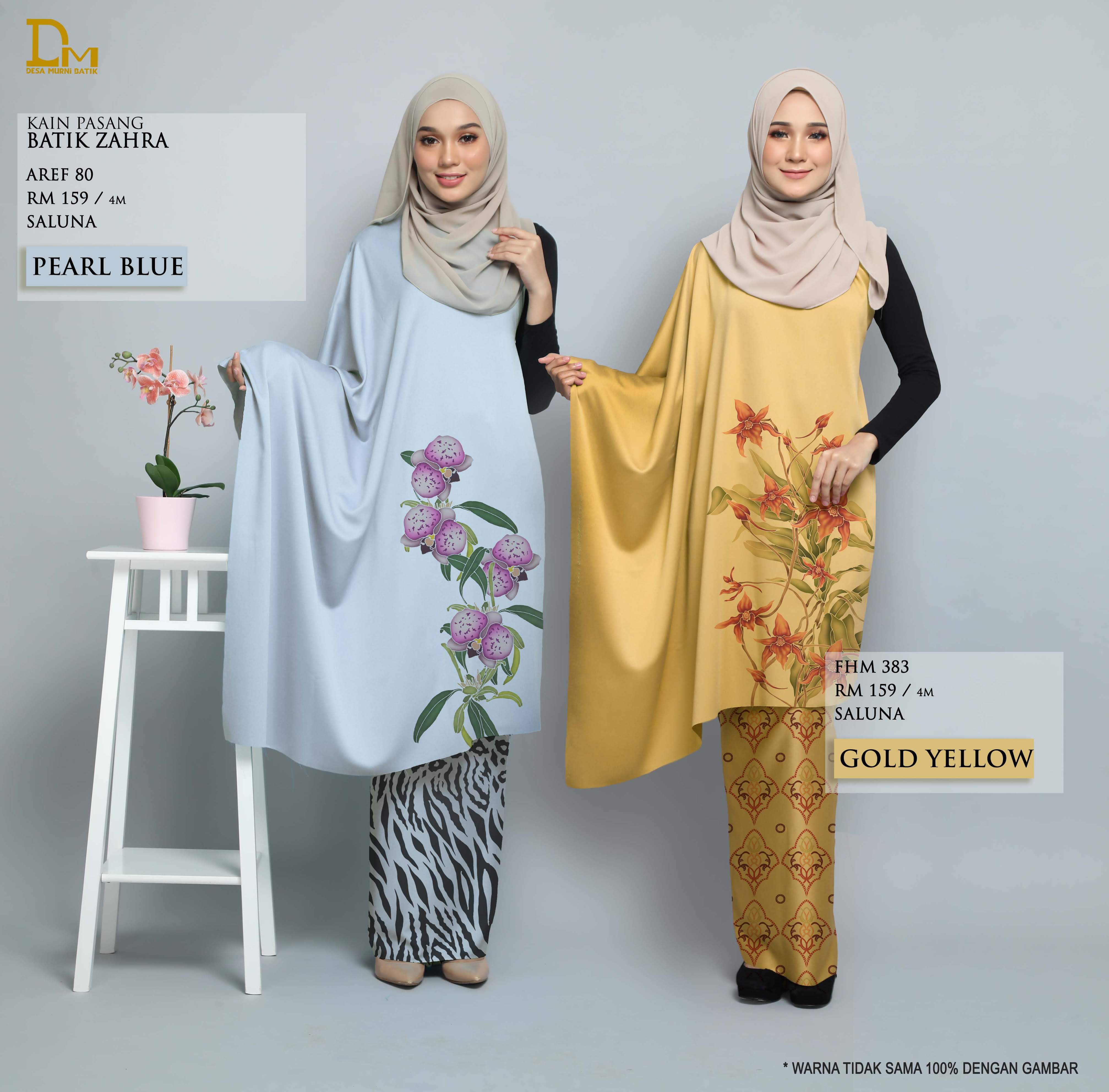 BATIK ZAHRA AREF 80 SALUNA PEARL BLUE