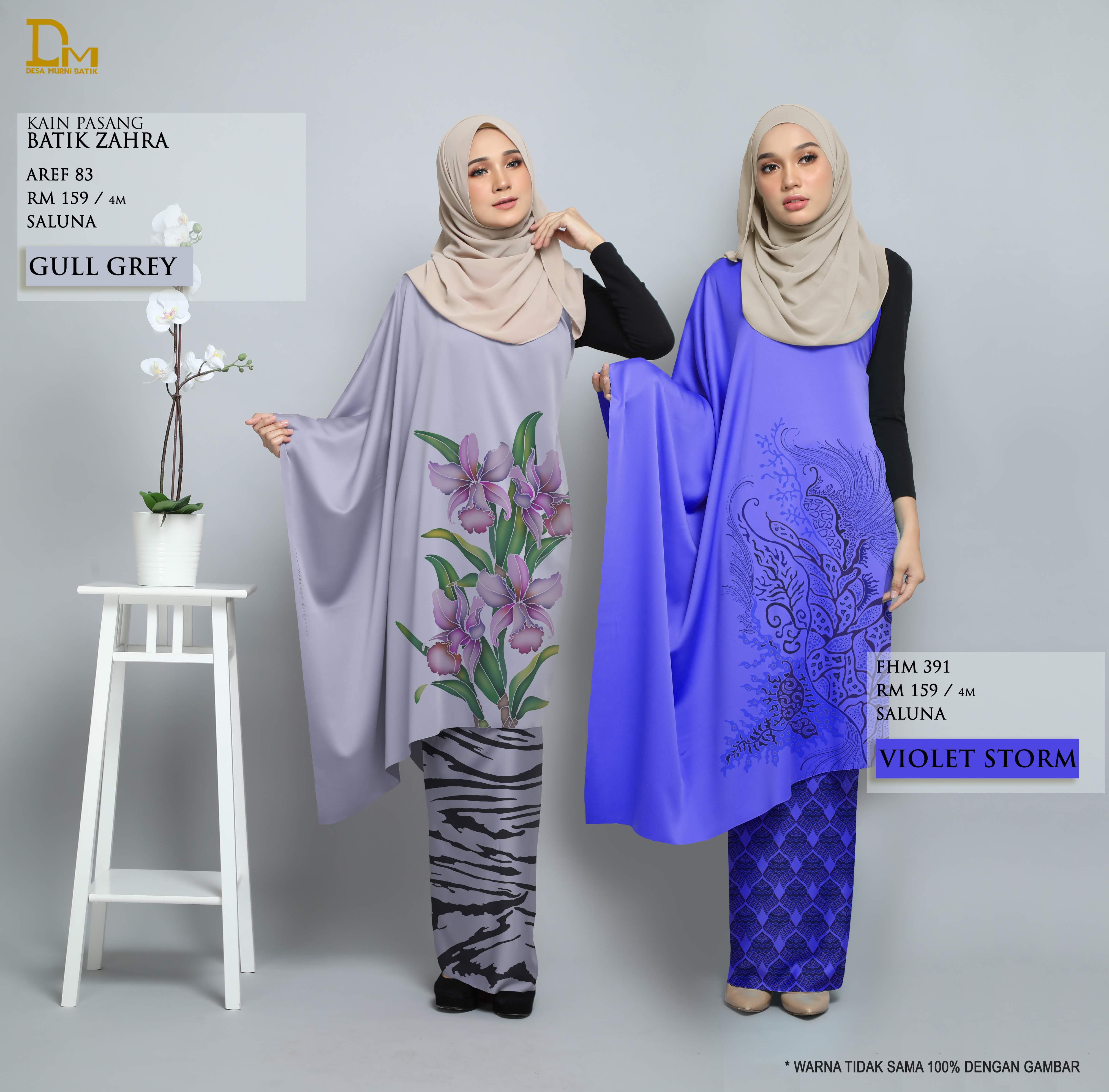 BATIK ZAHRA AREF 83 SALUNA GULL GREY