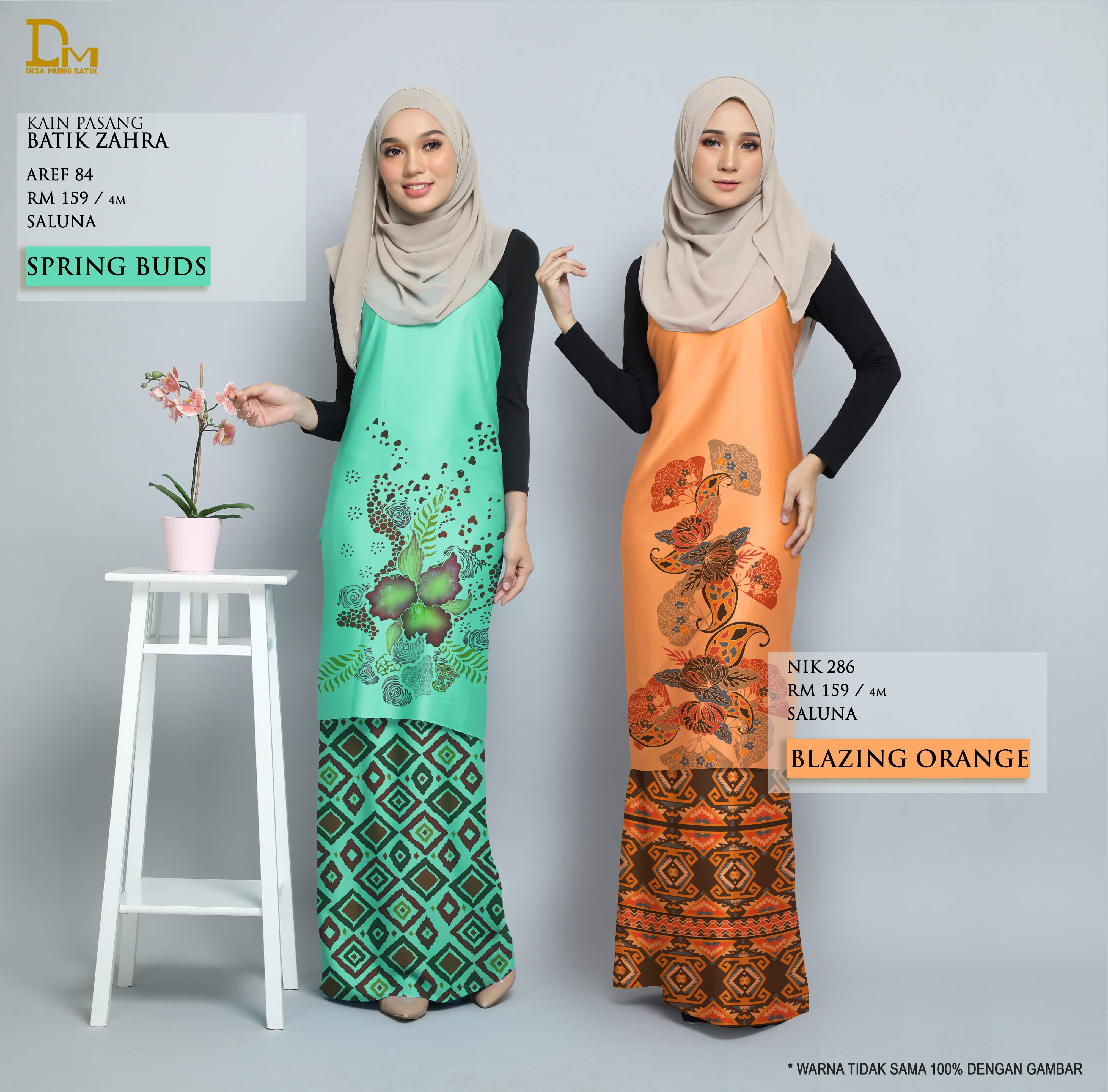 BATIK ZAHRA NIK 286 SALUNA BLAZING ORANGE