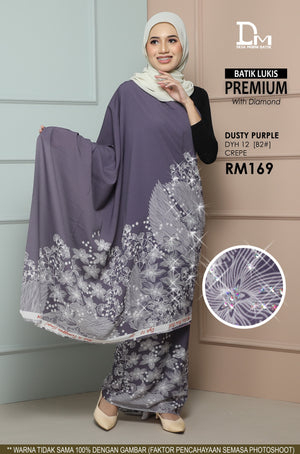 BATIK LUKIS PREMIUM WITH DIAMOND CREPE DYH 12