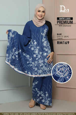BATIK LUKIS PREMIUM WITH DIAMOND CREPE DYH 17