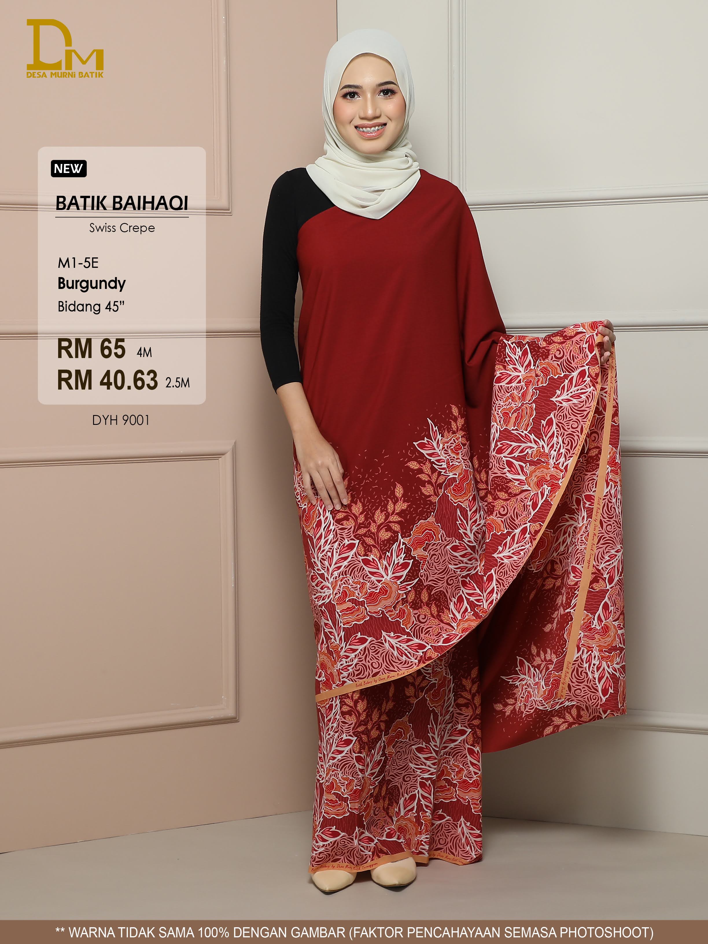 BAIHAQI M 1-5 BURGUNDY