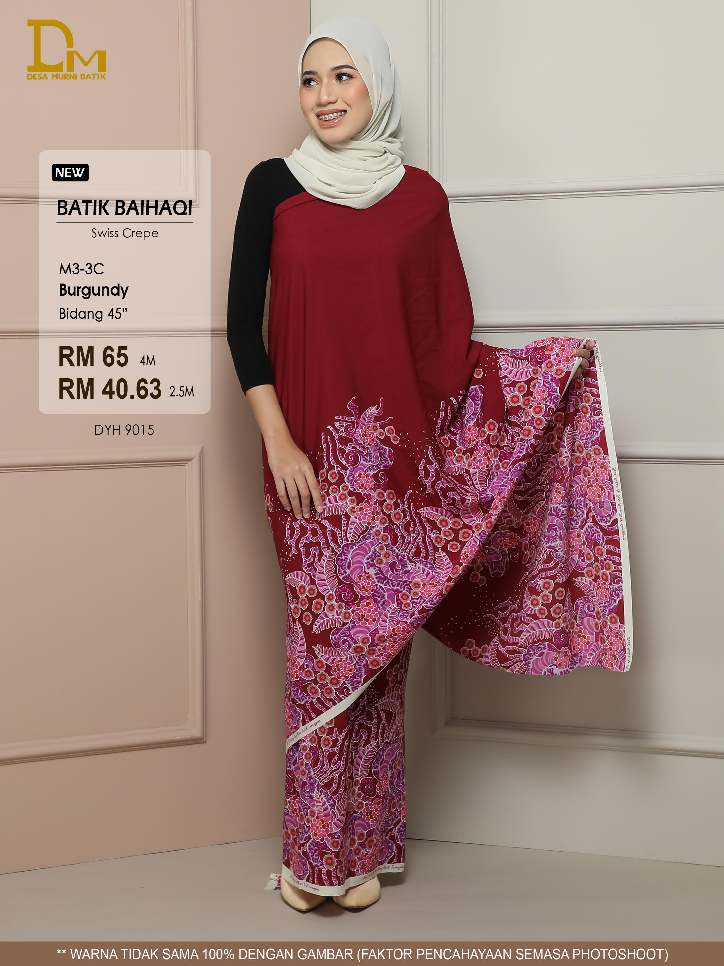 BAIHAQI M 3-3 BURGUNDY