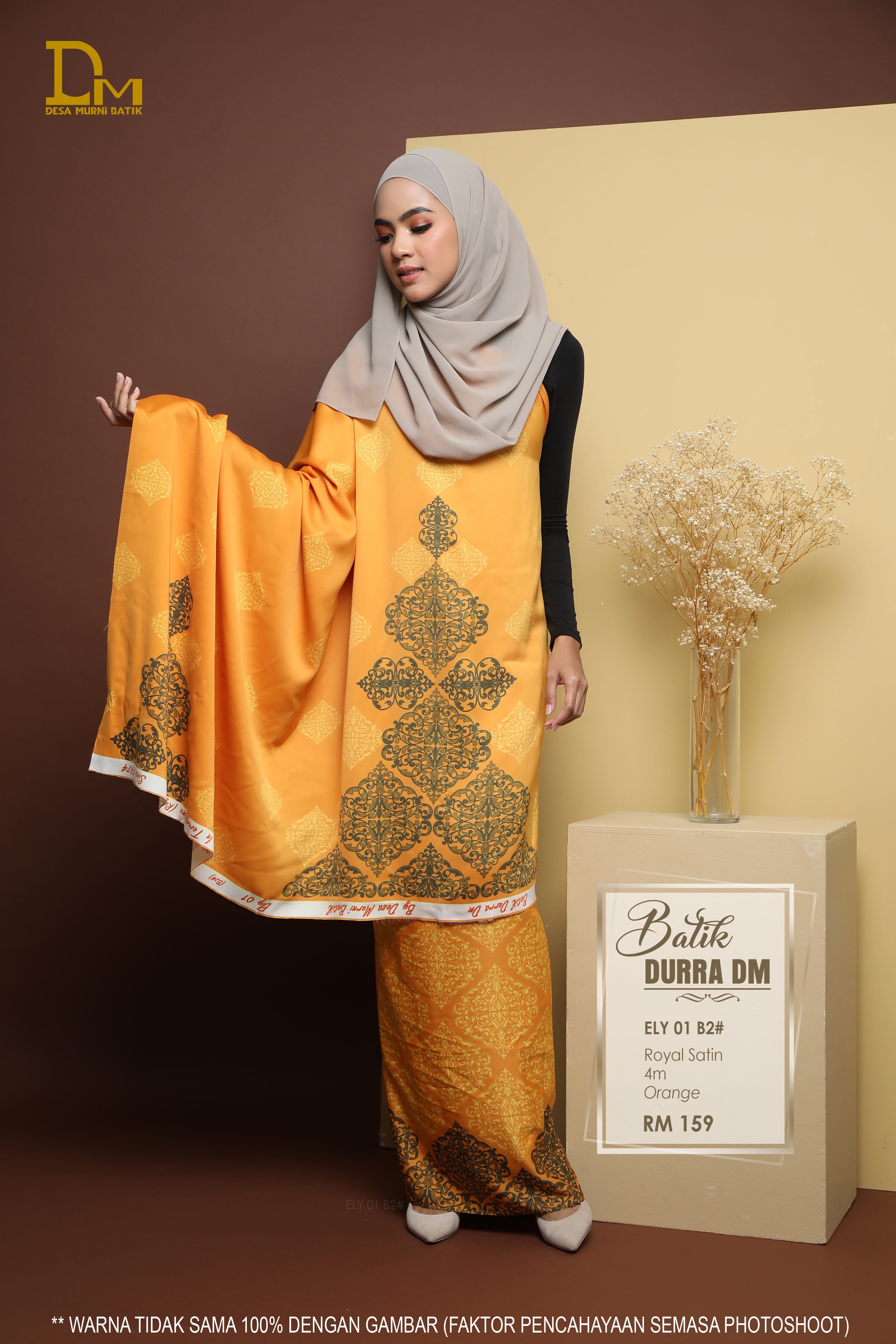 BATIK DURRA ELY 01 ROYAL SATIN ORANGE