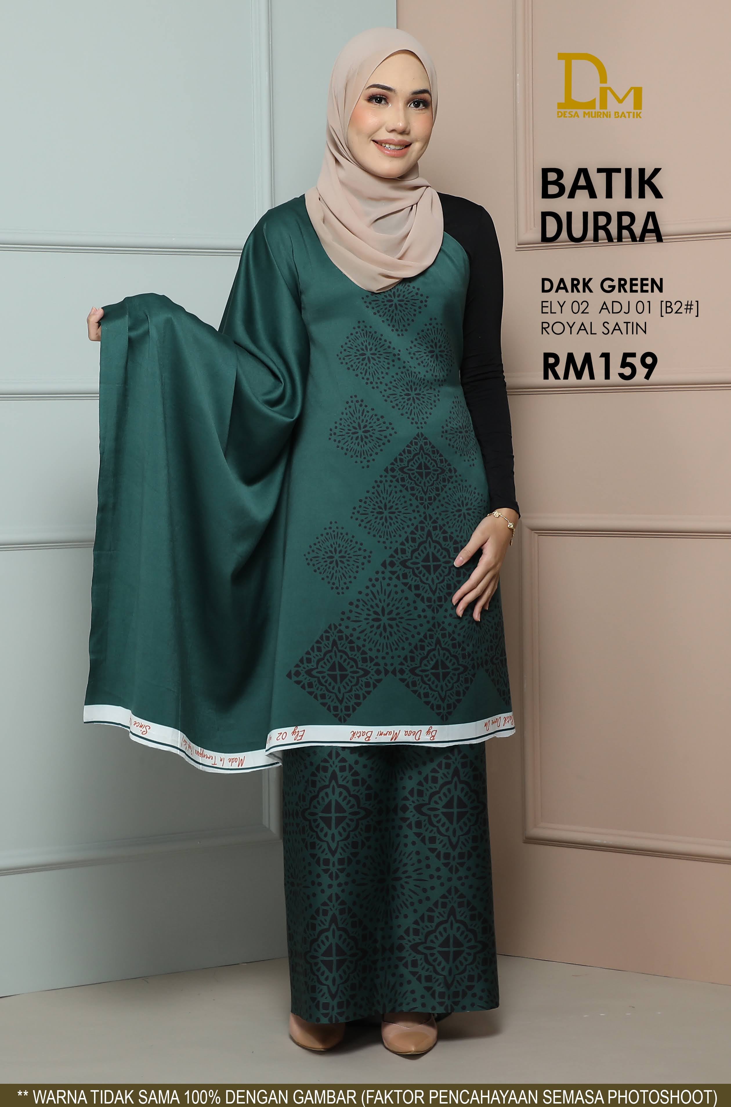 BATIK DURRA ELY 02 ROYAL SATIN DARK GREEN