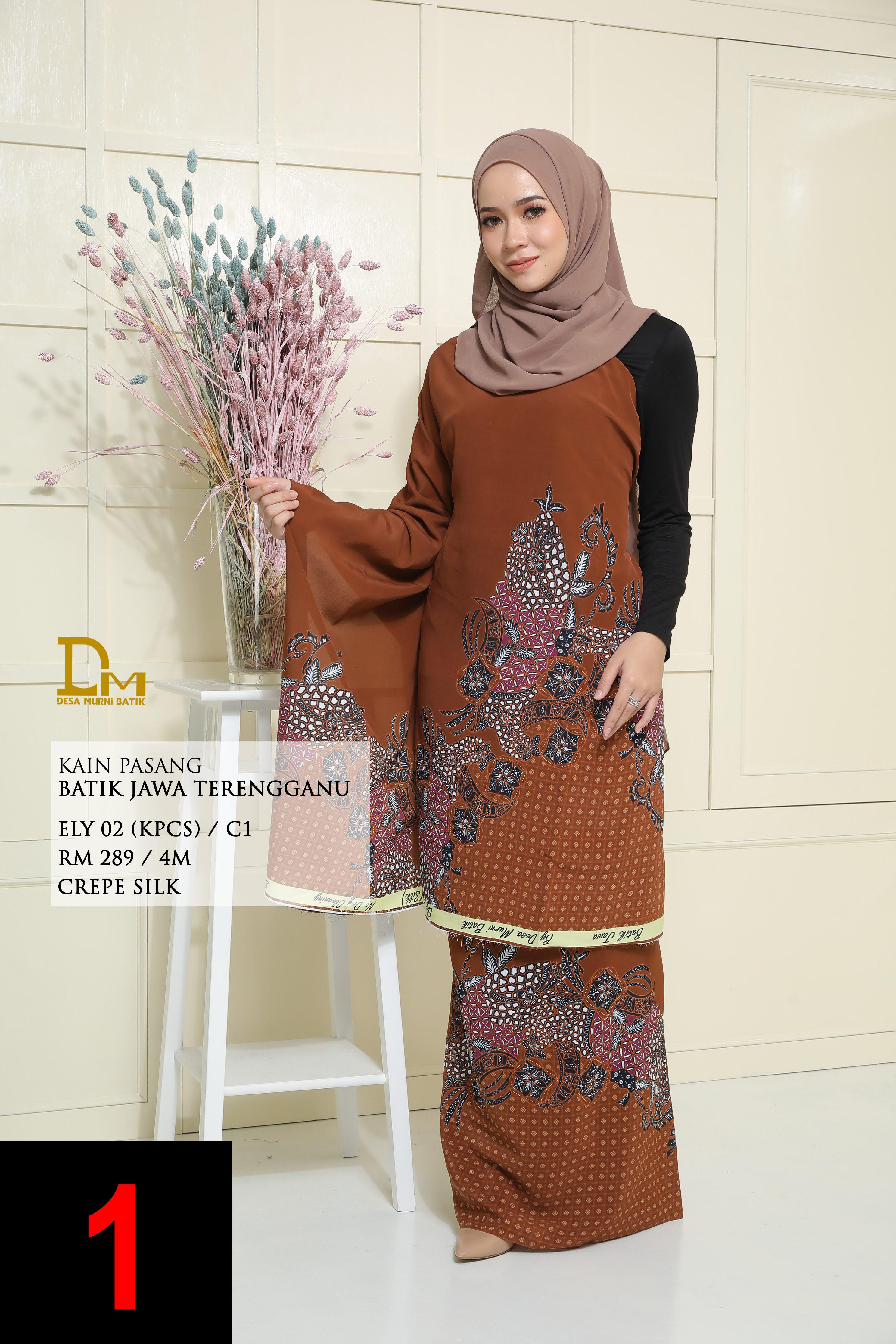 BATIK JAWA TERENGGANU ELY 02 CREPE SILK