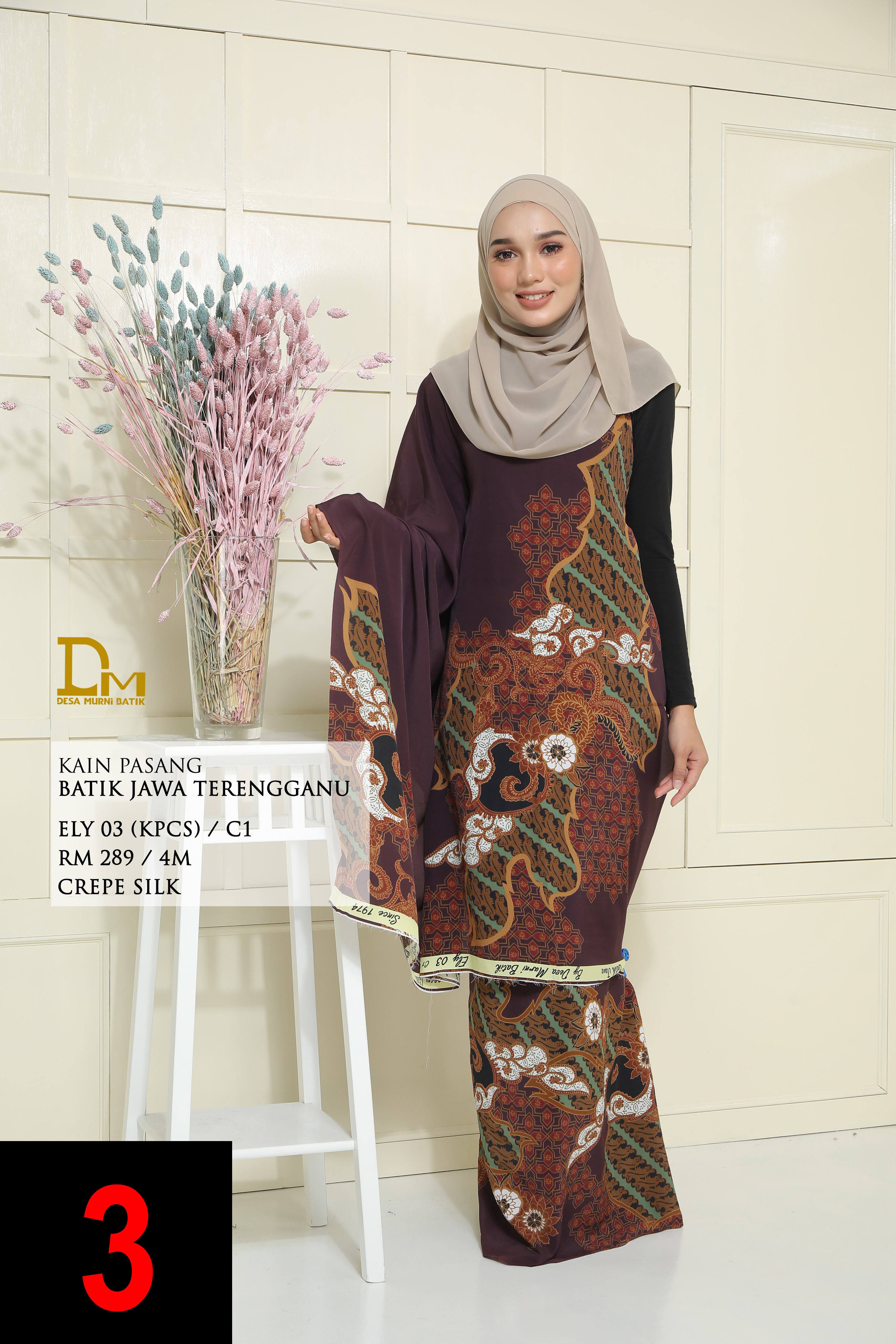 BATIK JAWA TERENGGANU ELY 03 CREPE SILK