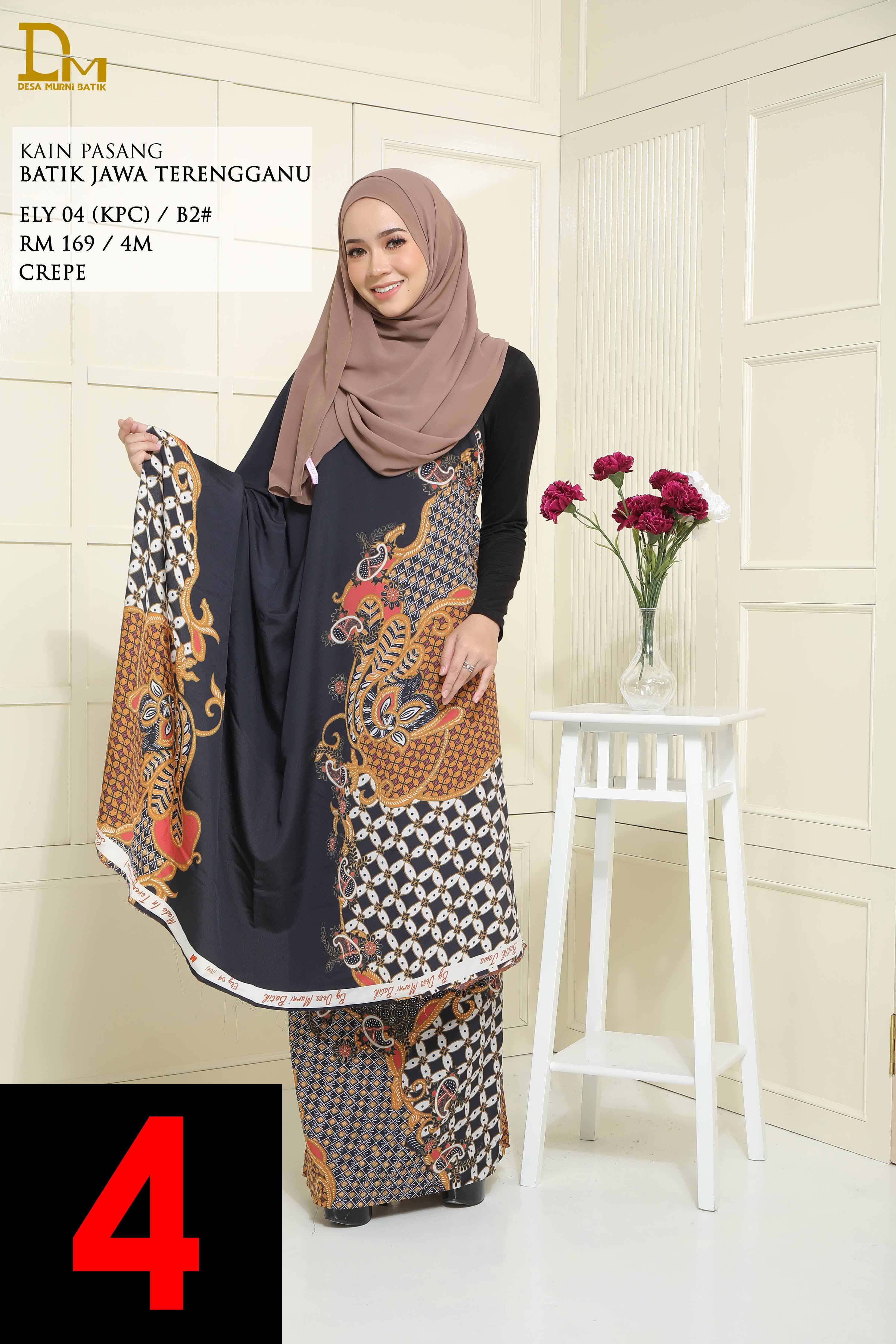 BATIK JAWA TERENGGANU ELY 04 CREPE