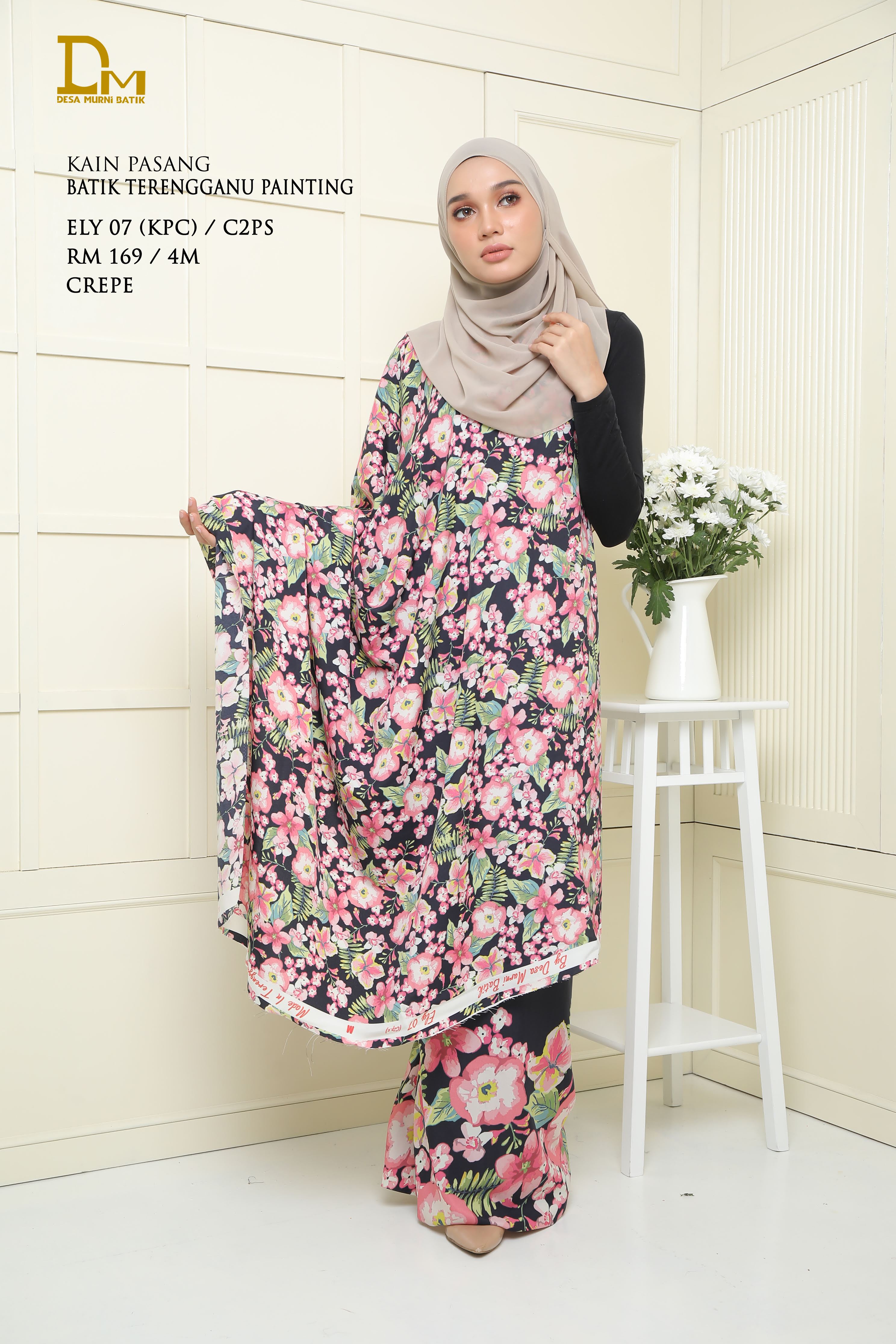 BATIK TERENGGANU PAINTING ELY 07 CREPE