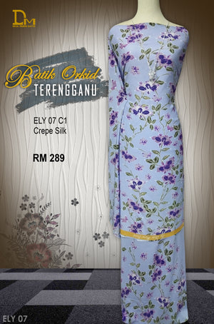 BATIK ORKID TERENGGANU CREPE SILK ELY 07