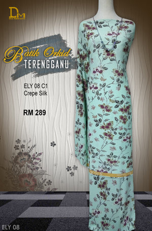 BATIK ORKID TERENGGANU CREPE SILK ELY 08