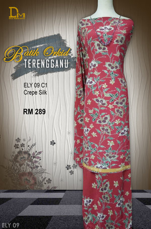 BATIK ORKID TERENGGANU CREPE SILK ELY 90