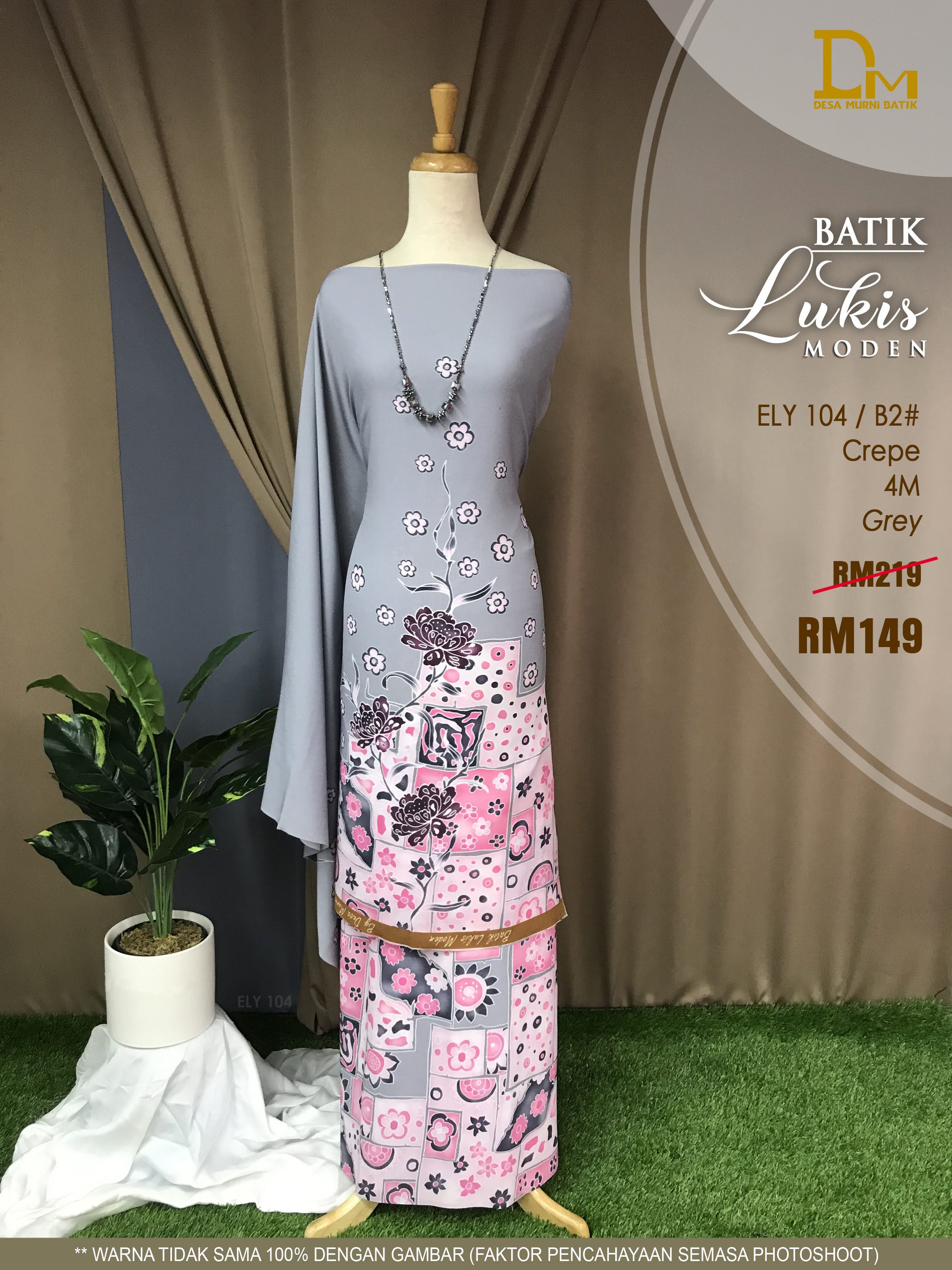BATIK LUKIS MODEN CREPE ELY 104