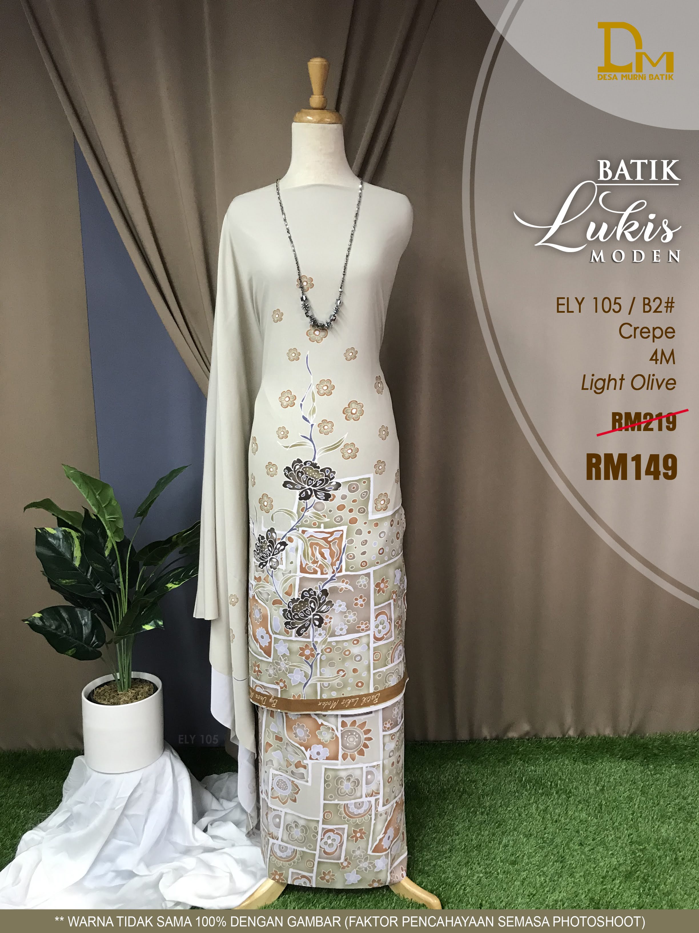 BATIK LUKIS MODEN CREPE ELY 105