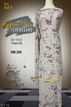 BATIK ORKID TERENGGANU CREPE SILK ELY 10