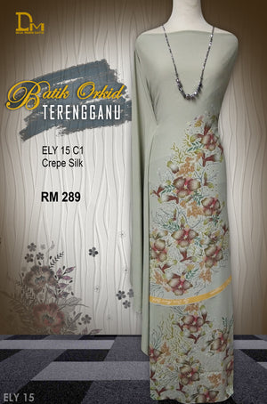 BATIK ORKID TERENGGANU CREPE SILK ELY 15