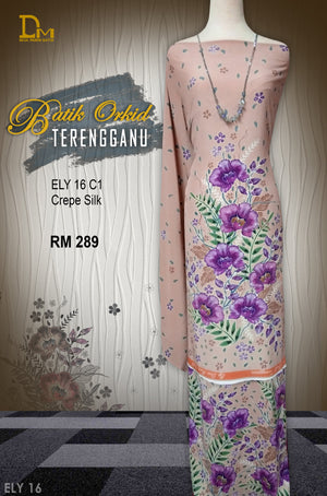 BATIK ORKID TERENGGANU CREPE SILK ELY 16