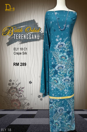 BATIK ORKID TERENGGANU CREPE SILK ELY 18
