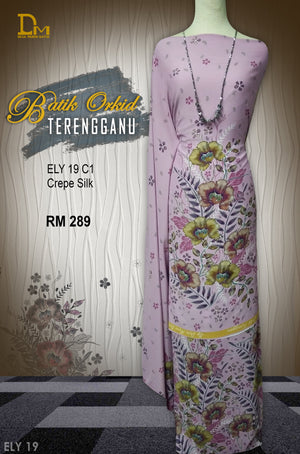 BATIK ORKID TERENGGANU CREPE SILK ELY 19