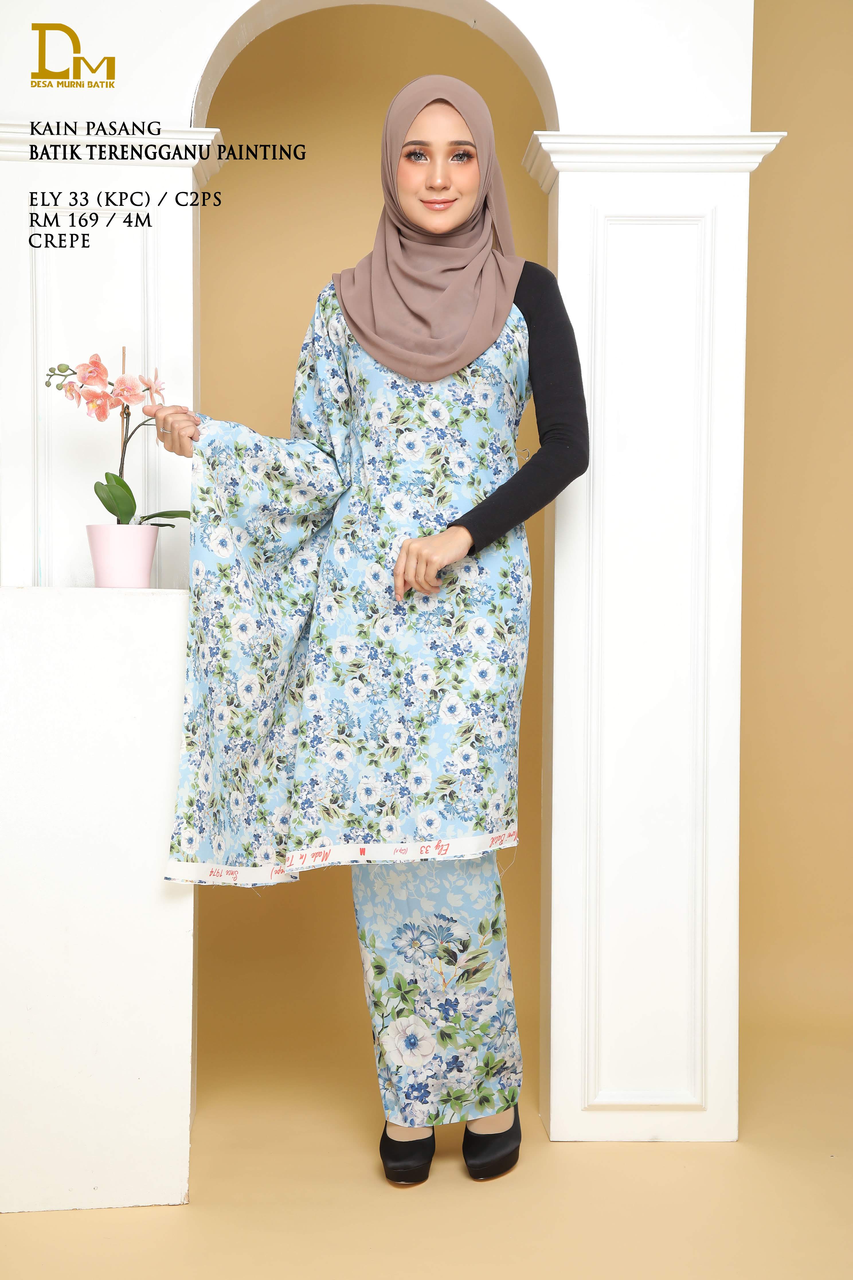 BATIK TERENGGANU PAINTING ELY 33 CREPE