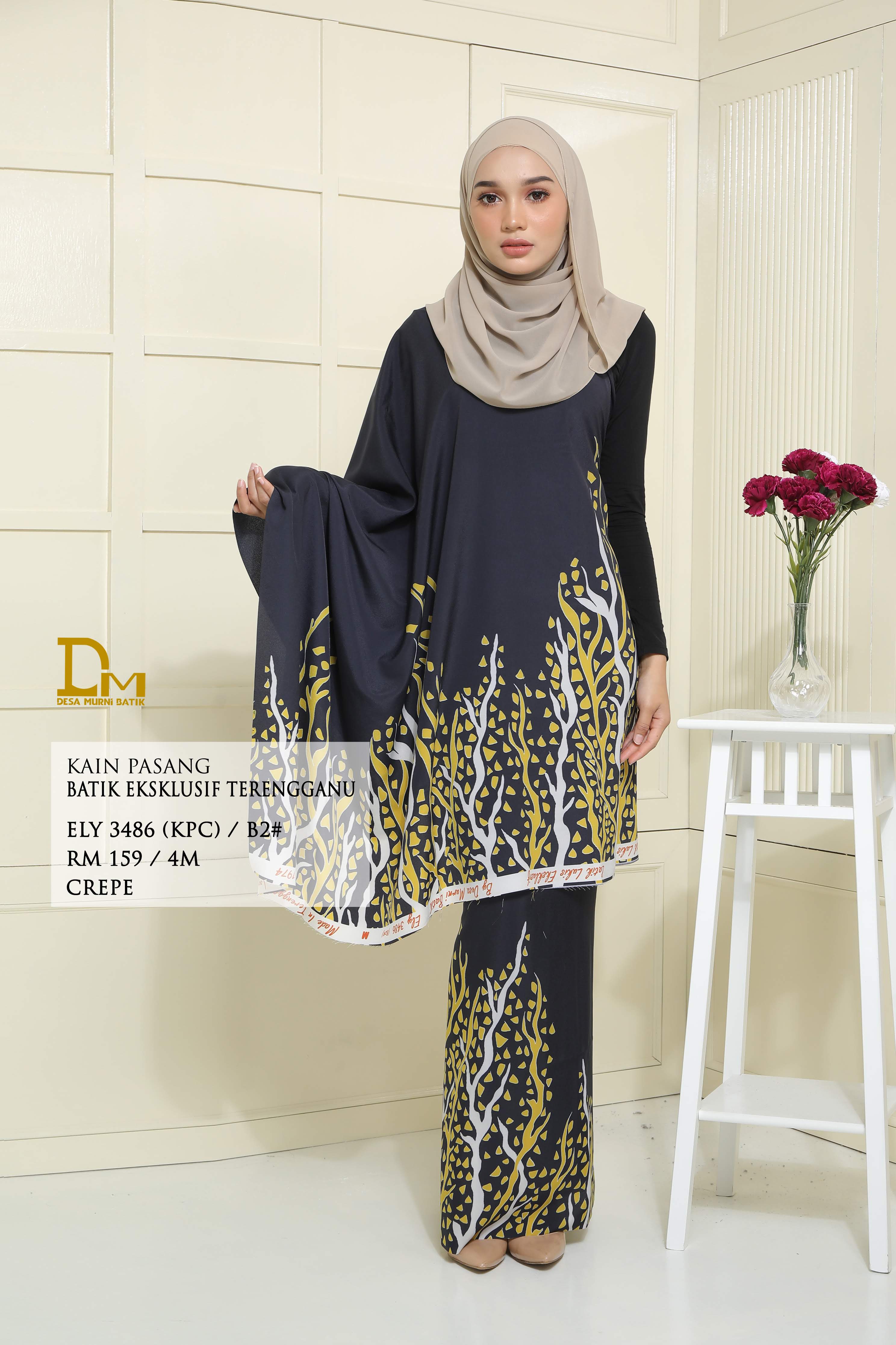 BATIK EKSKLUSIF TERENGGANU CREPE ELY 3486