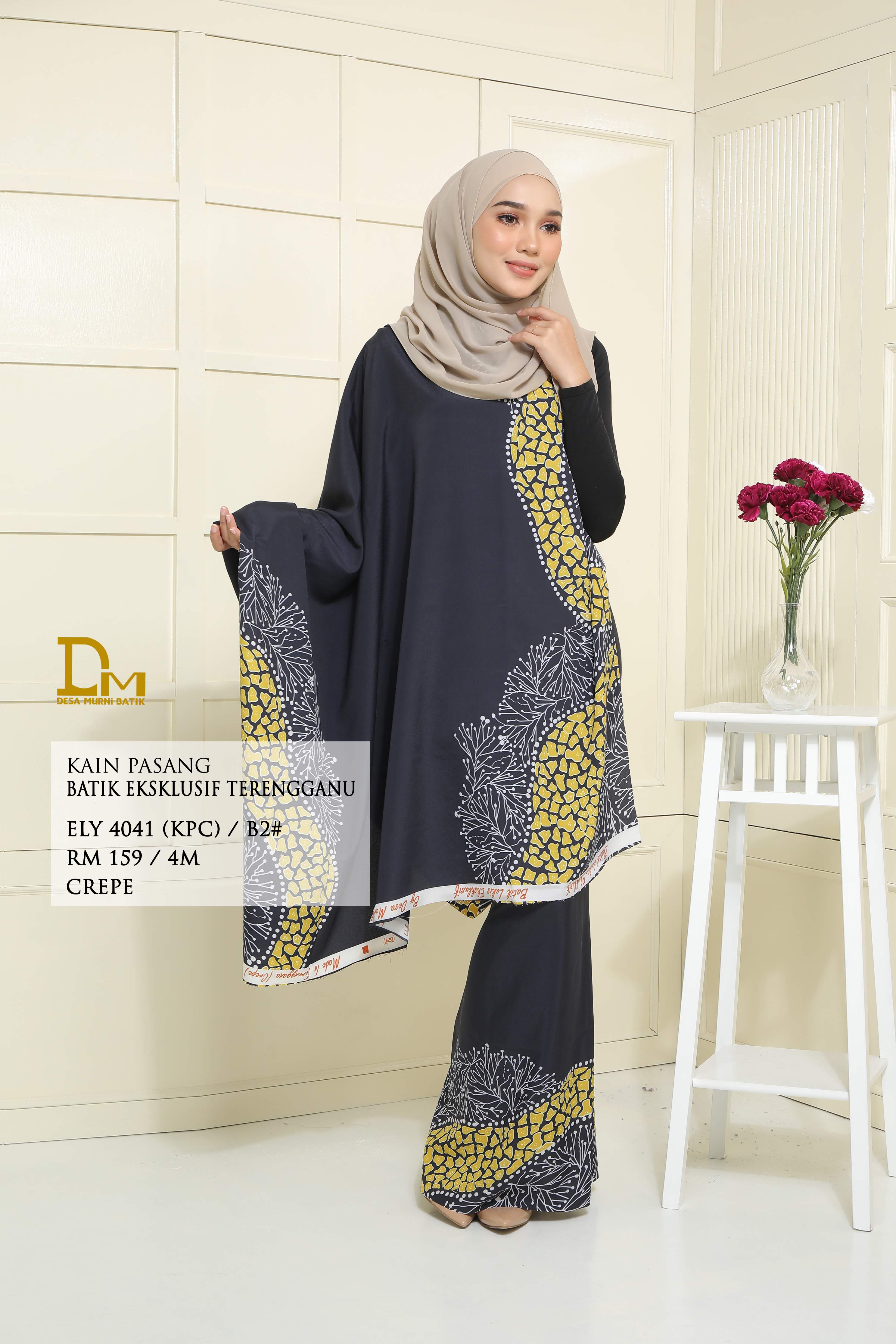 BATIK EKSKLUSIF TERENGGANU CREPE ELY 4041 KPC
