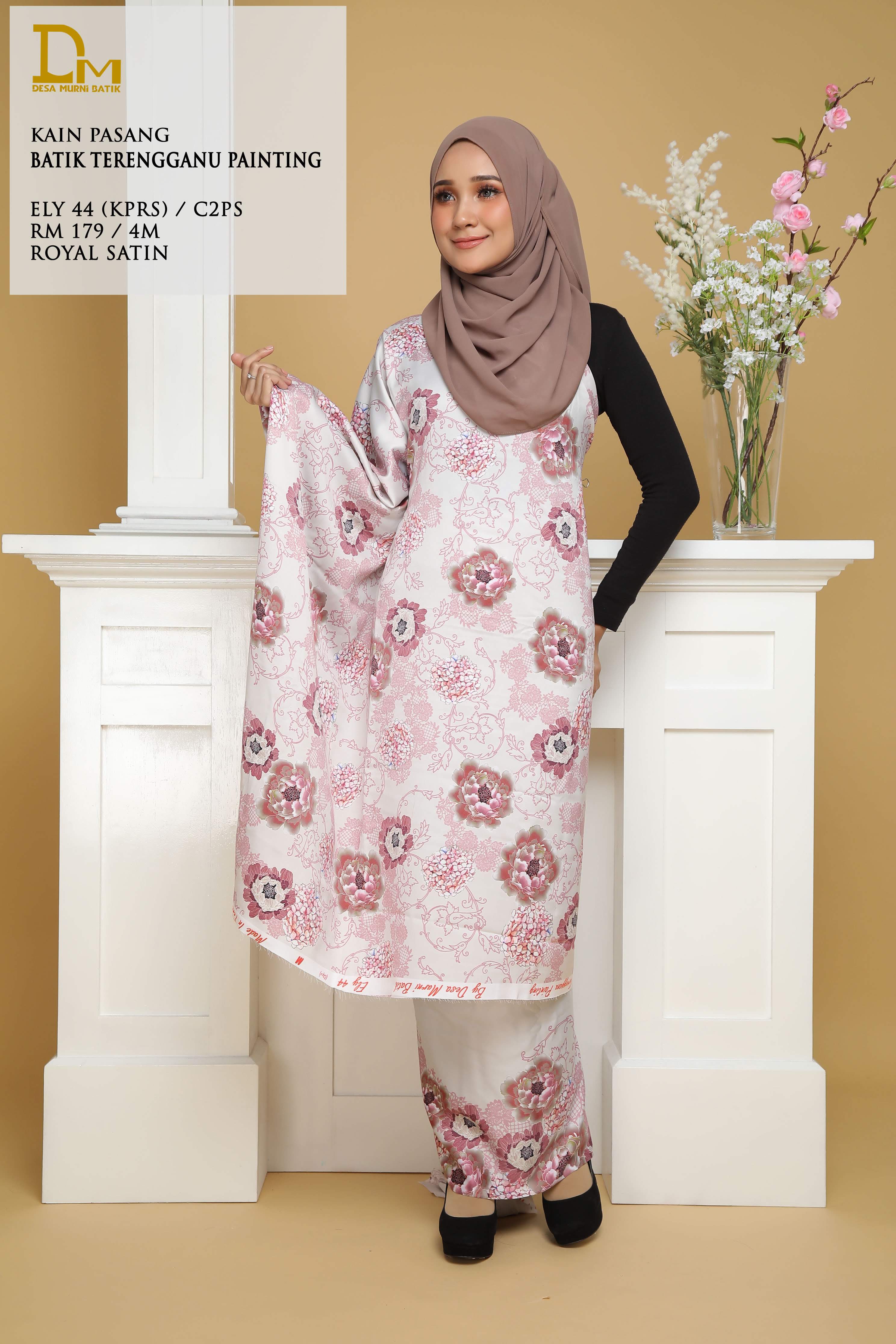 BATIK TERENGGANU PAINTING ROYAL SATIN ELY 44