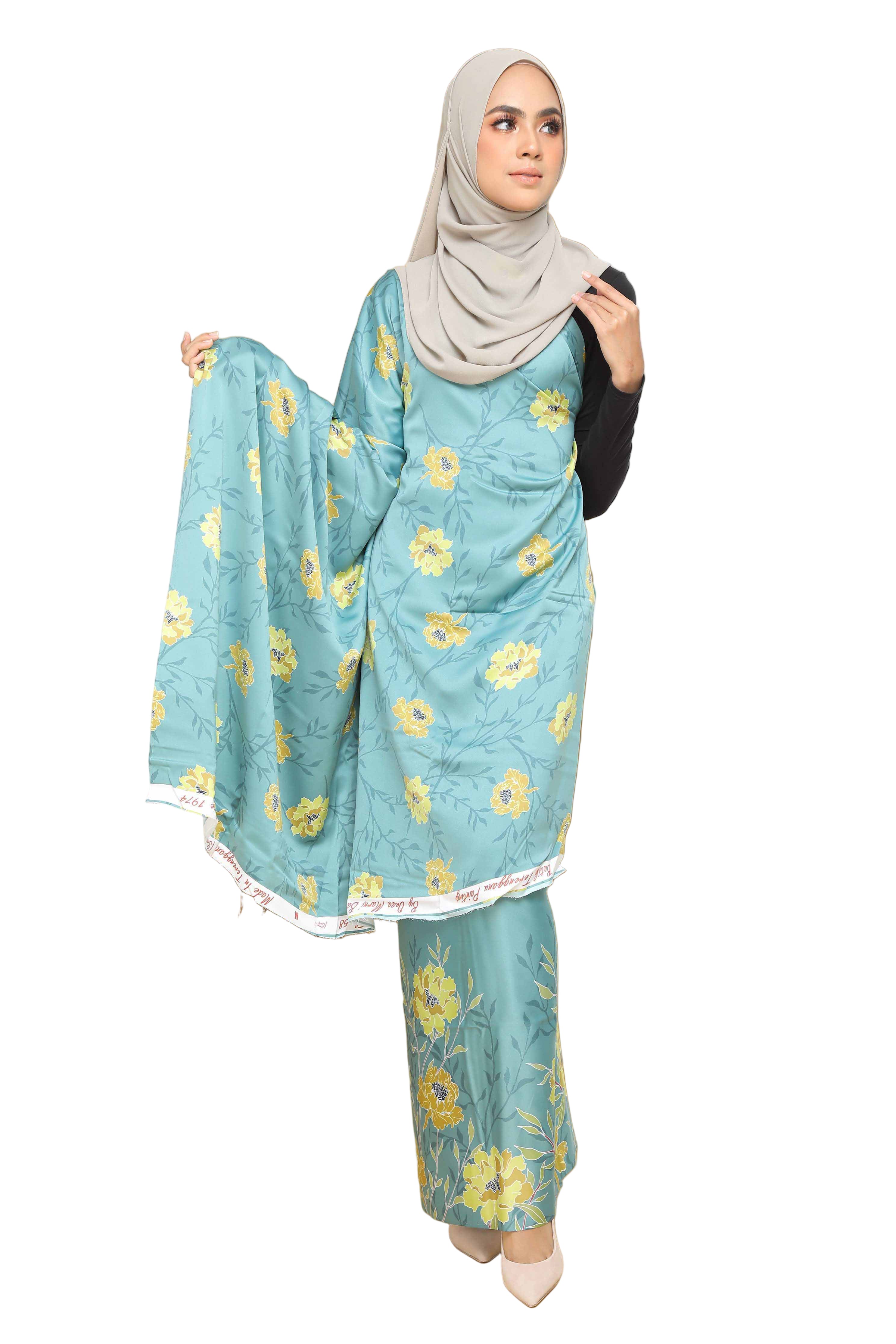 BATIK TERENGGANU PAINTING ROYAL SATIN ELY 58