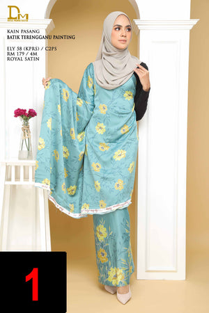 BATIK TERENGGANU PAINTING ELY 58 CREPE
