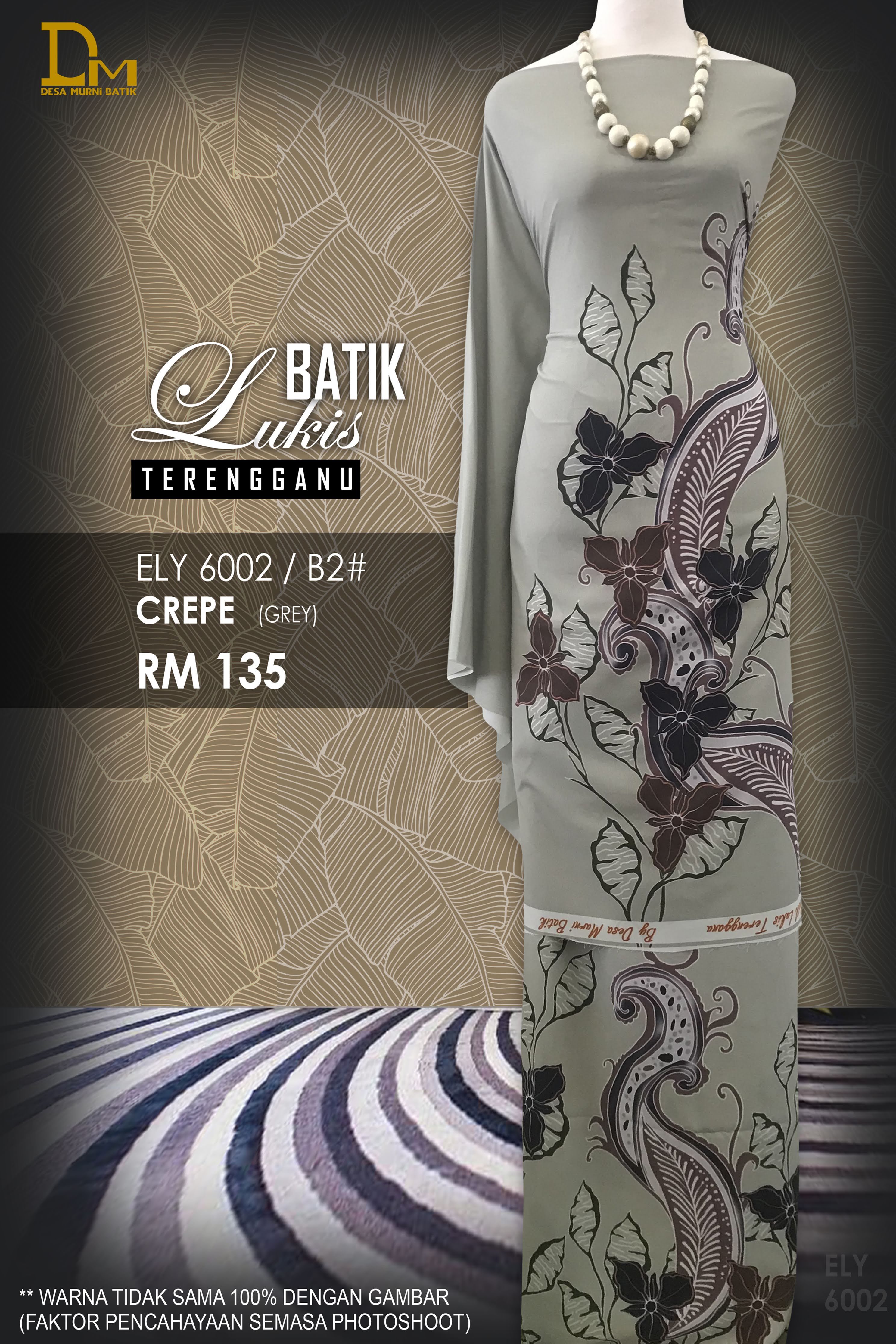 BATIK LUKIS TERENGGANU CREPE ELY 6001