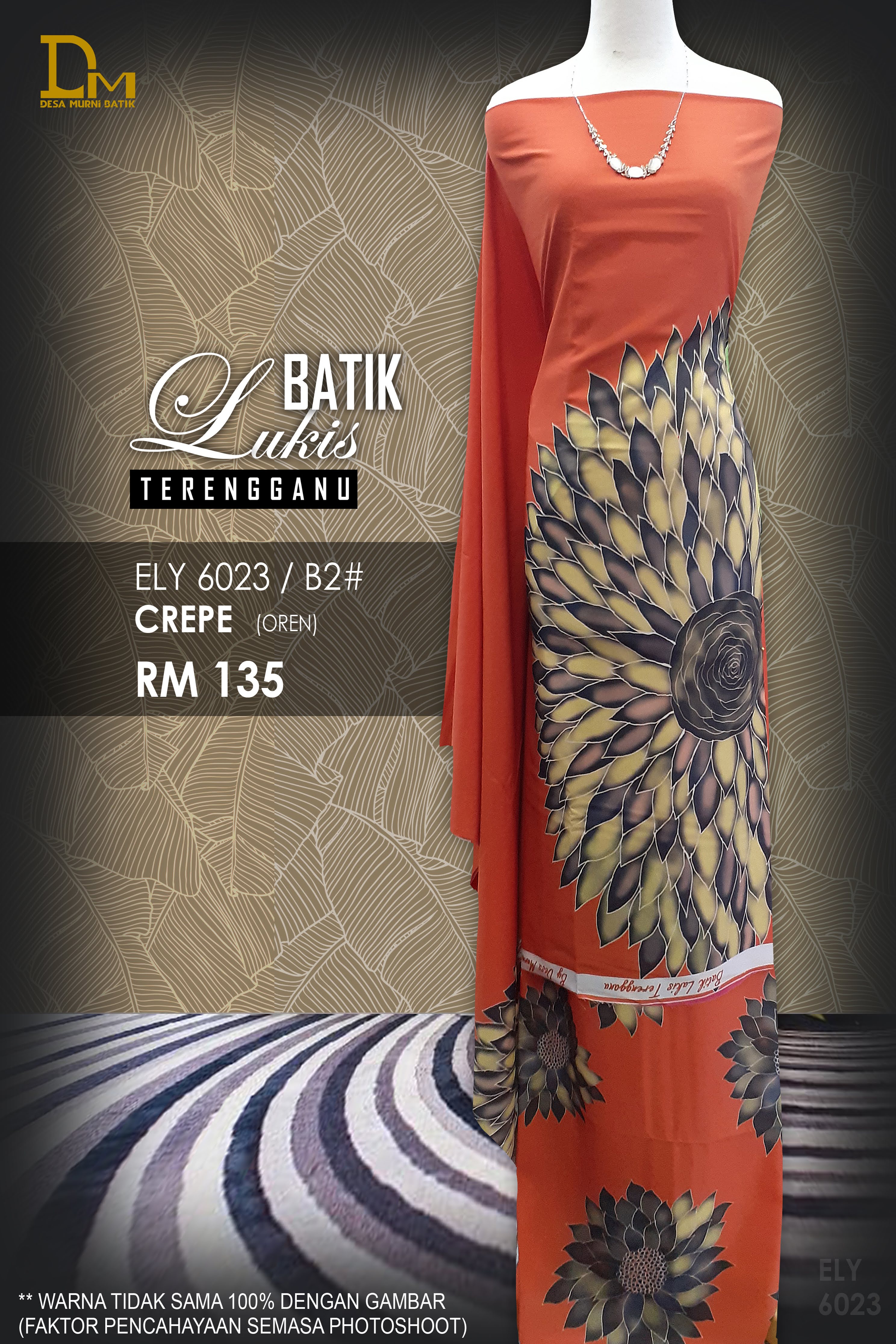 BATIK LUKIS TERENGGANU CREPE ELY 6023