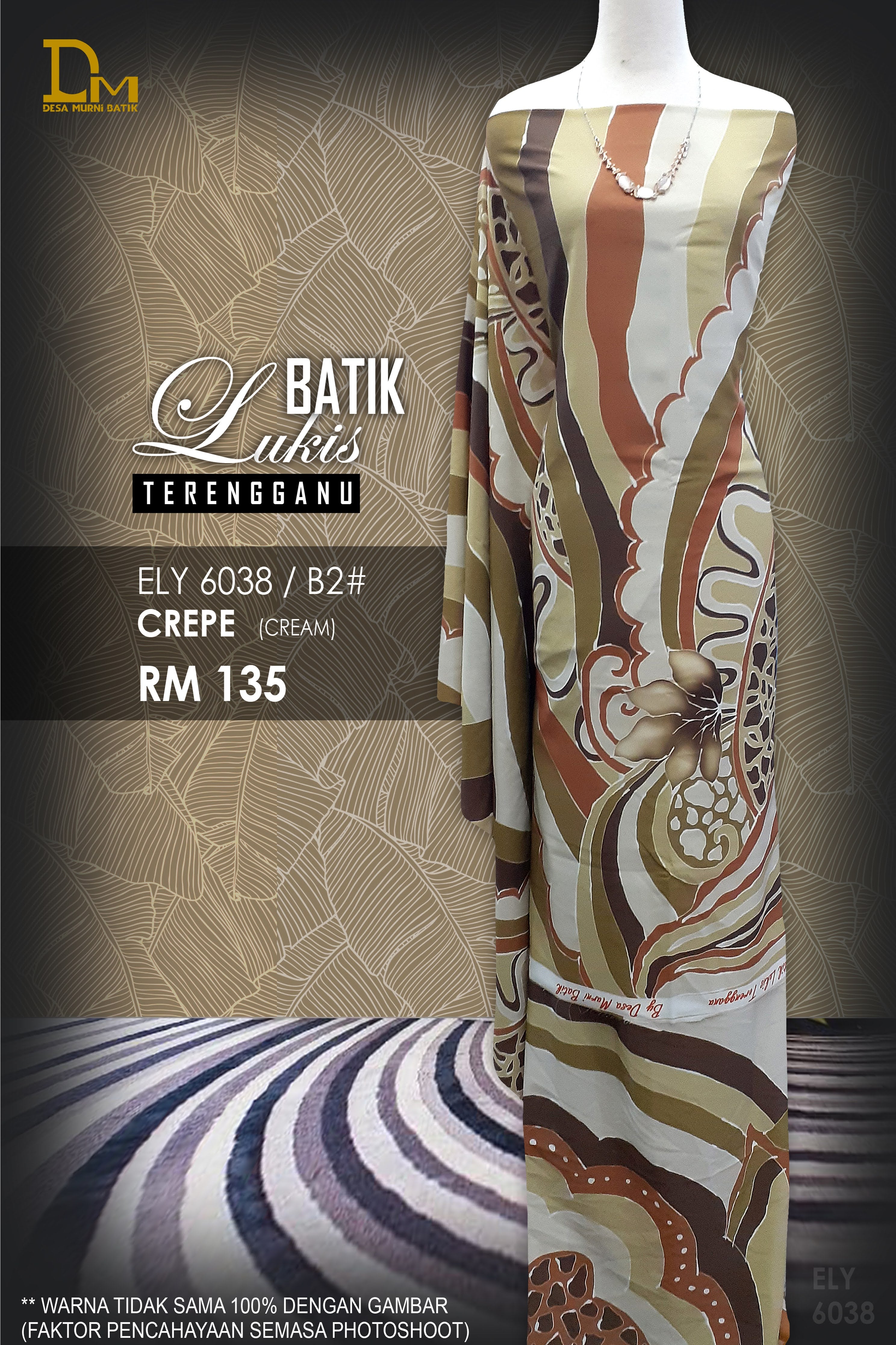 BATIK LUKIS TERENGGANU CREPE ELY 6038