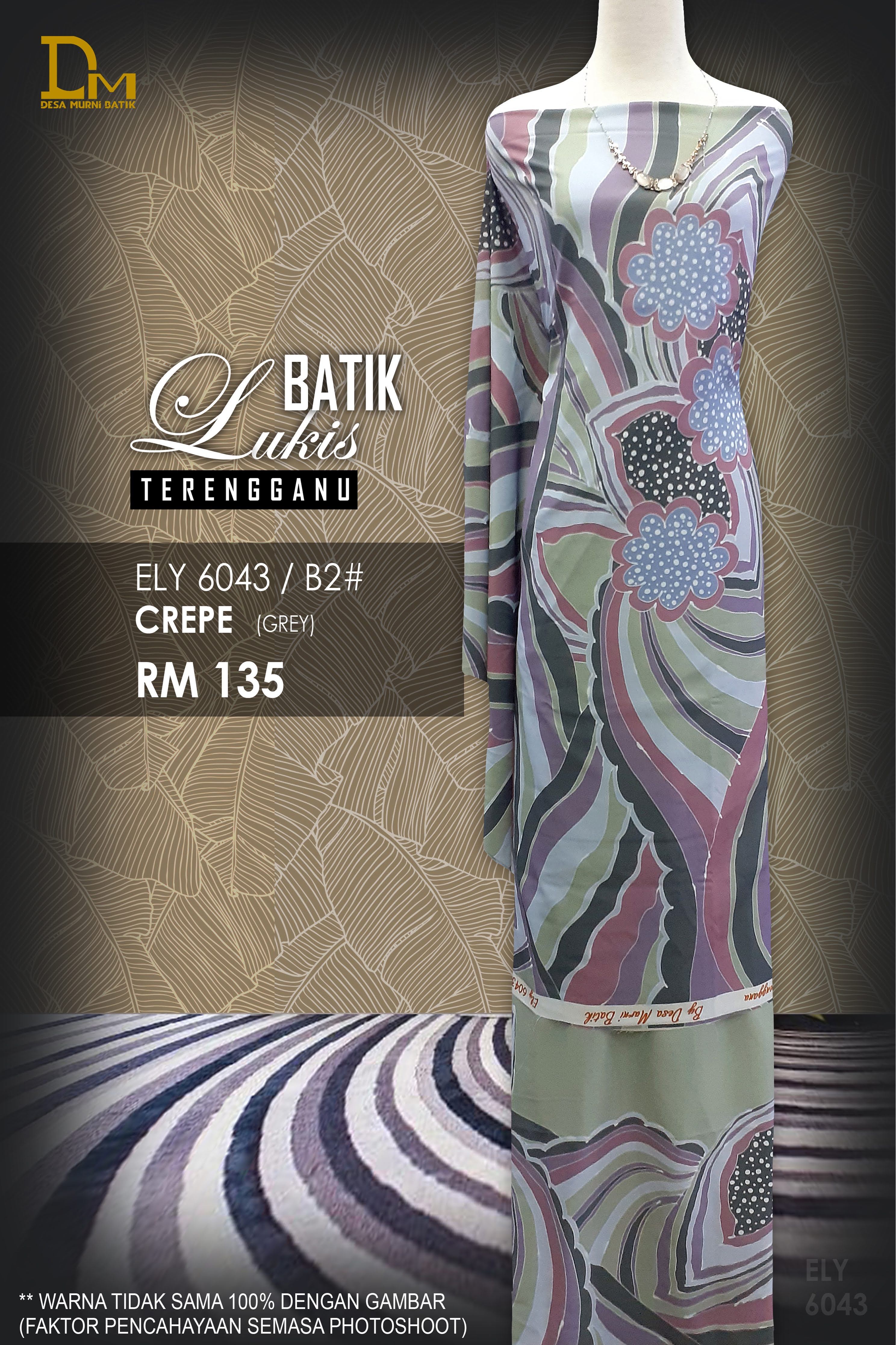 BATIK LUKIS TERENGGANU CREPE ELY 6043