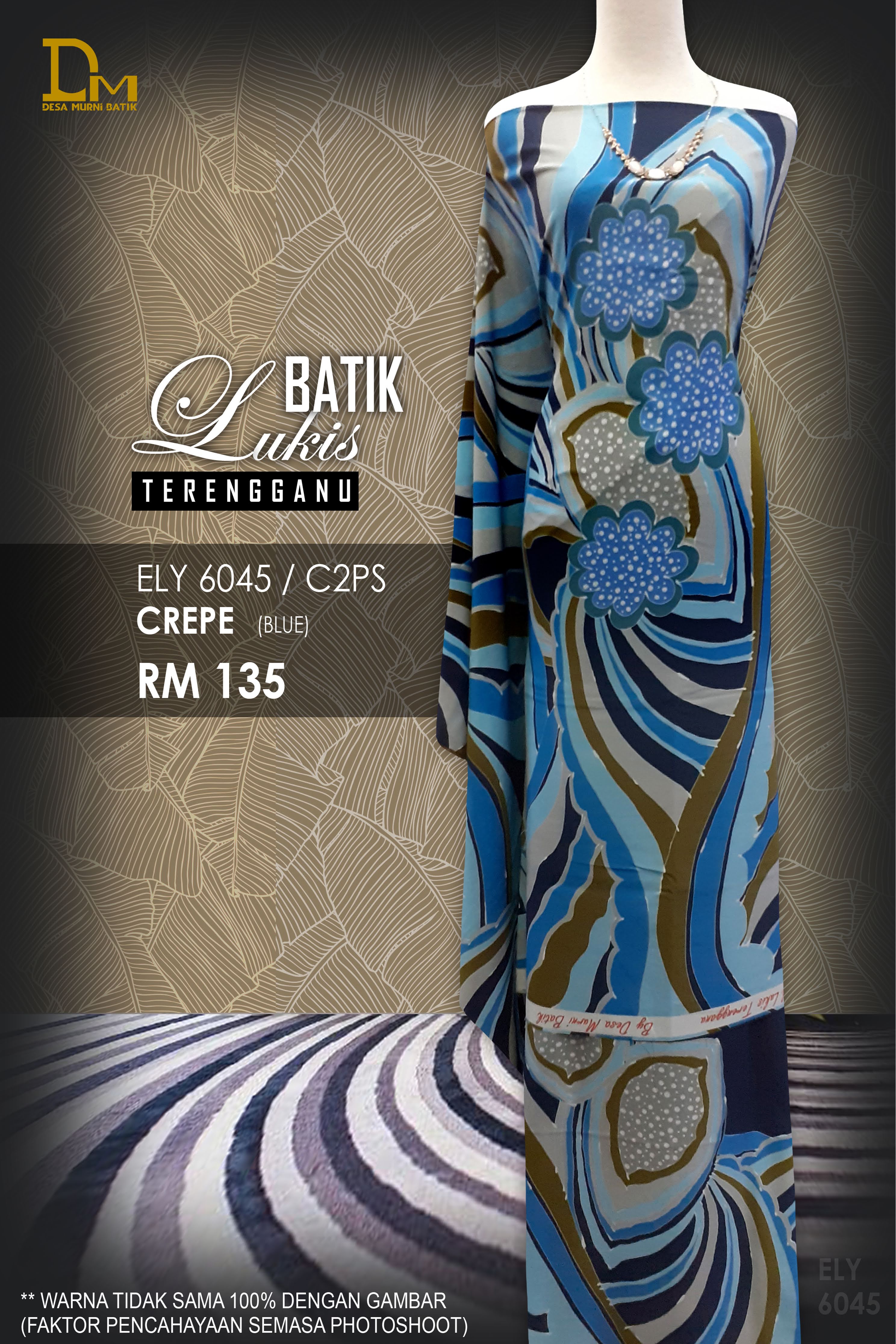 BATIK LUKIS TERENGGANU CREPE ELY 6045