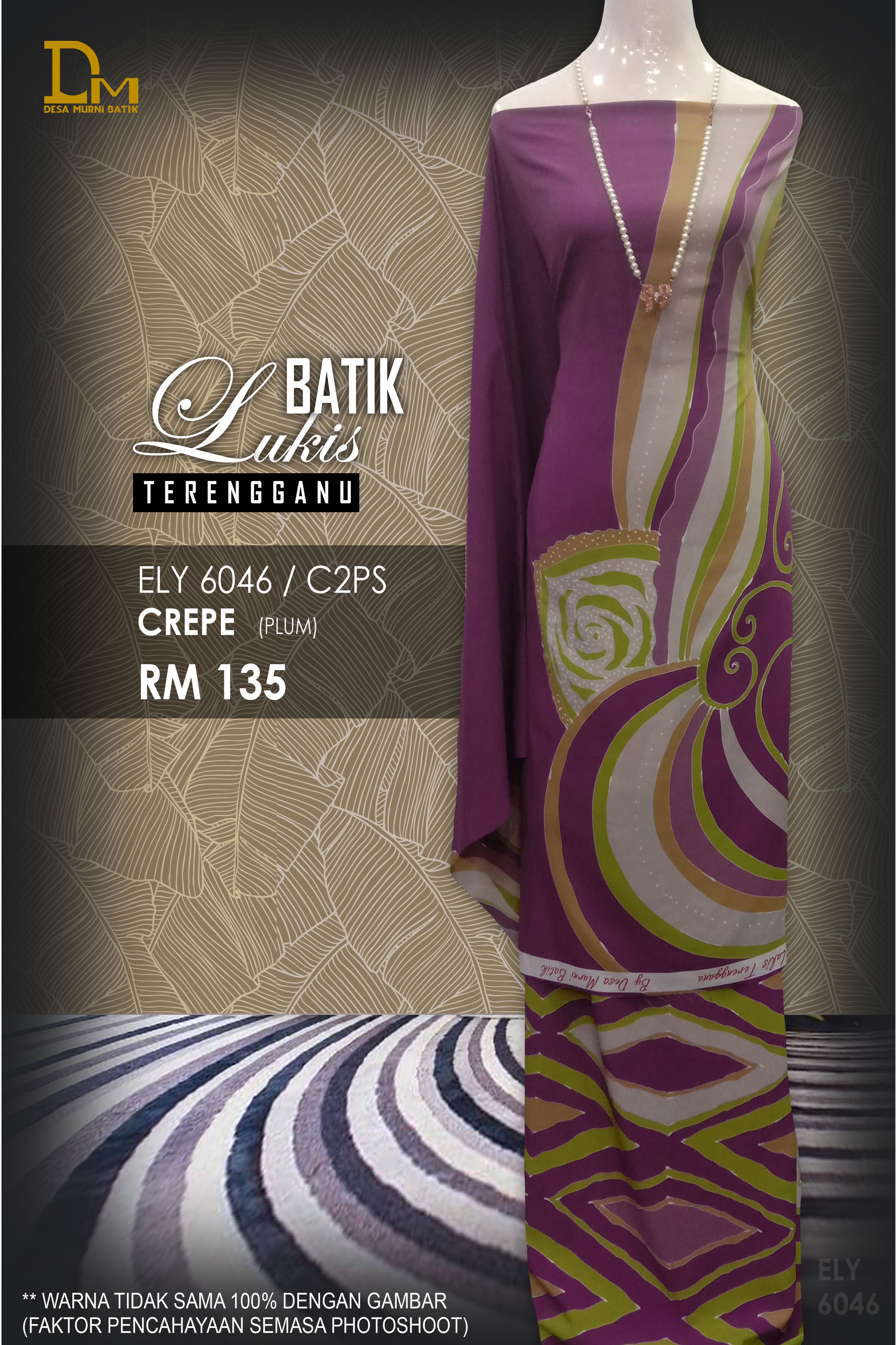 BATIK LUKIS TERENGGANU CREPE ELY 6046