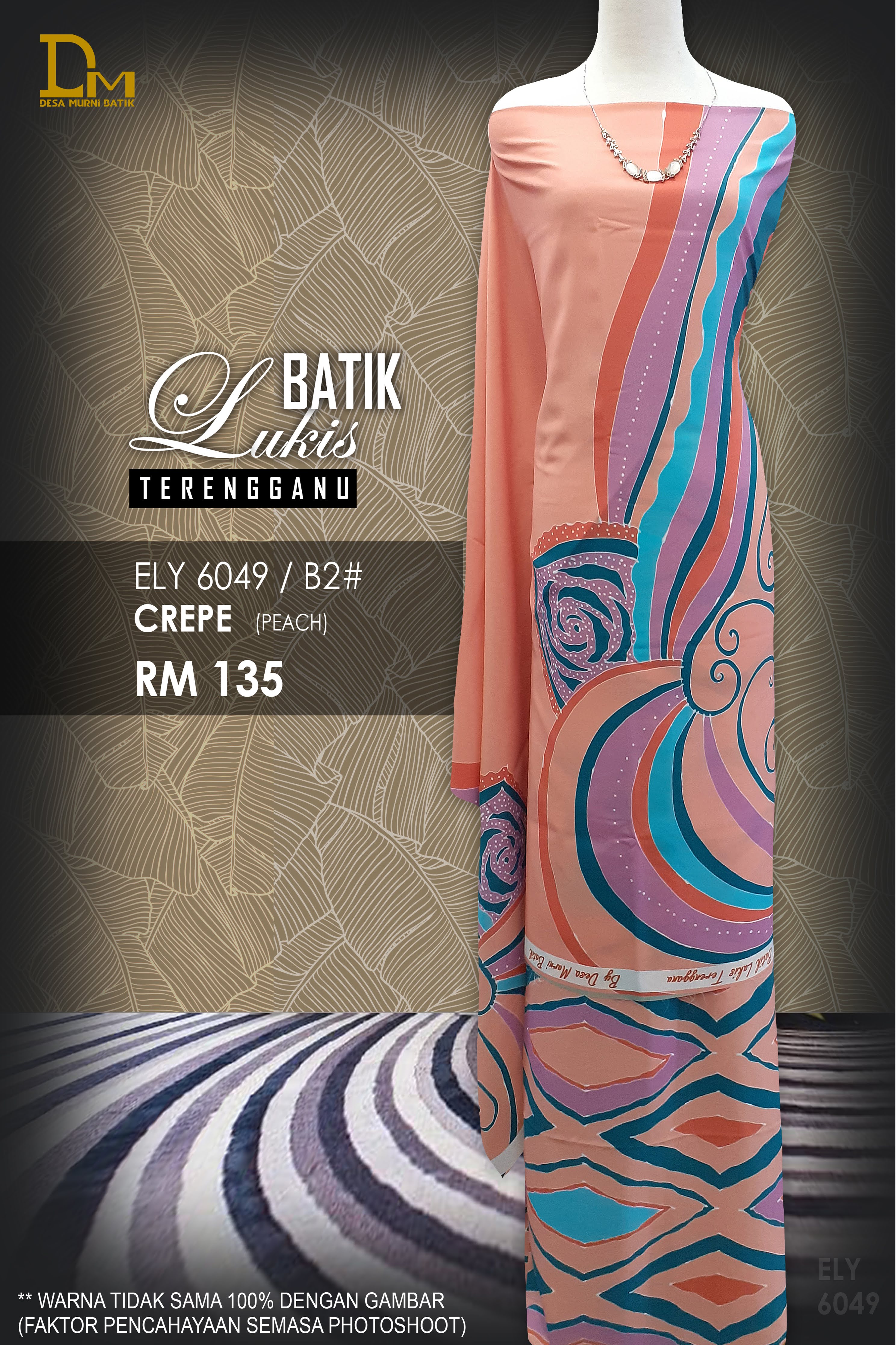 BATIK LUKIS TERENGGANU CREPE ELY 6049
