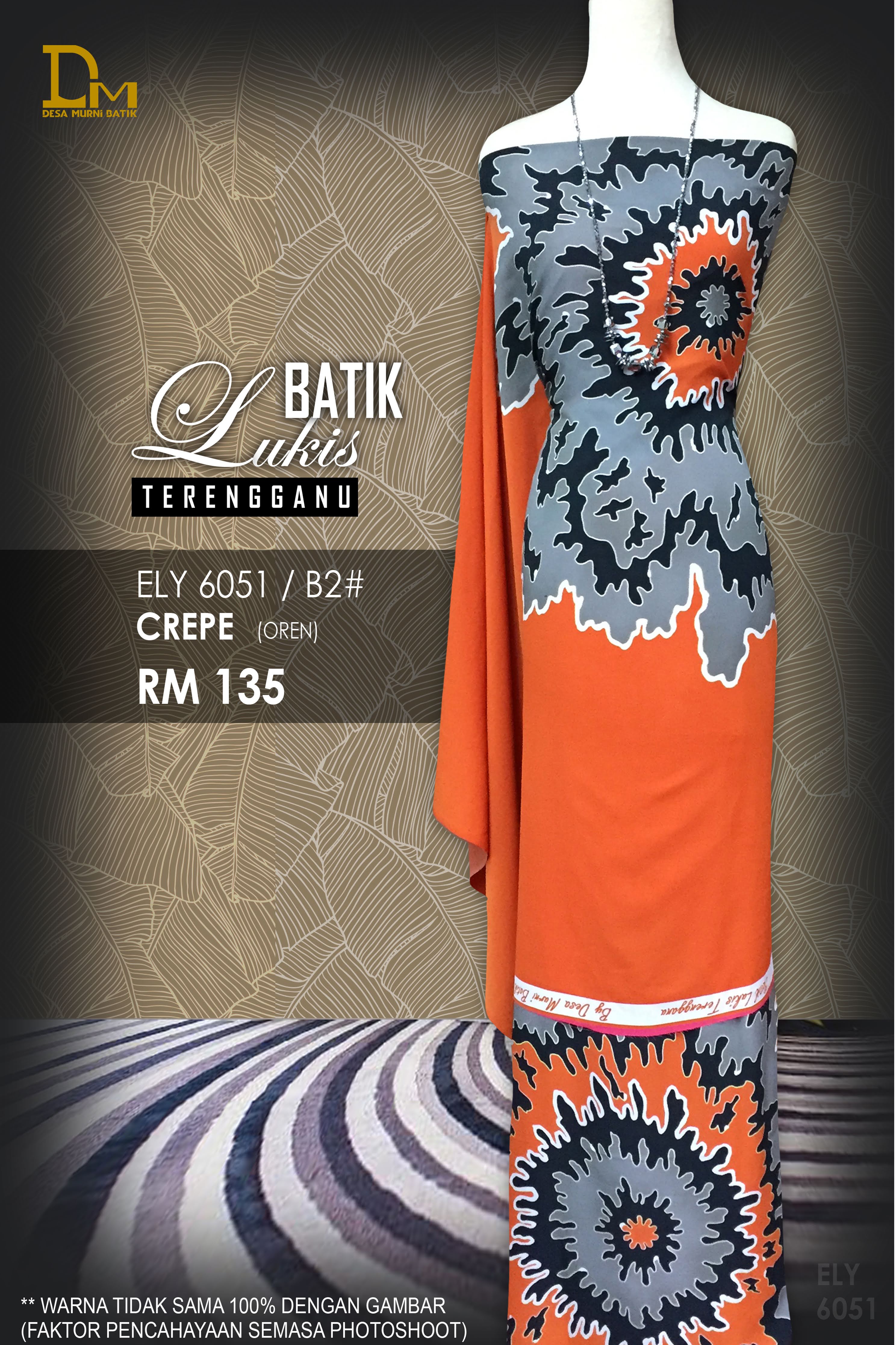 BATIK LUKIS TERENGGANU CREPE ELY 6051