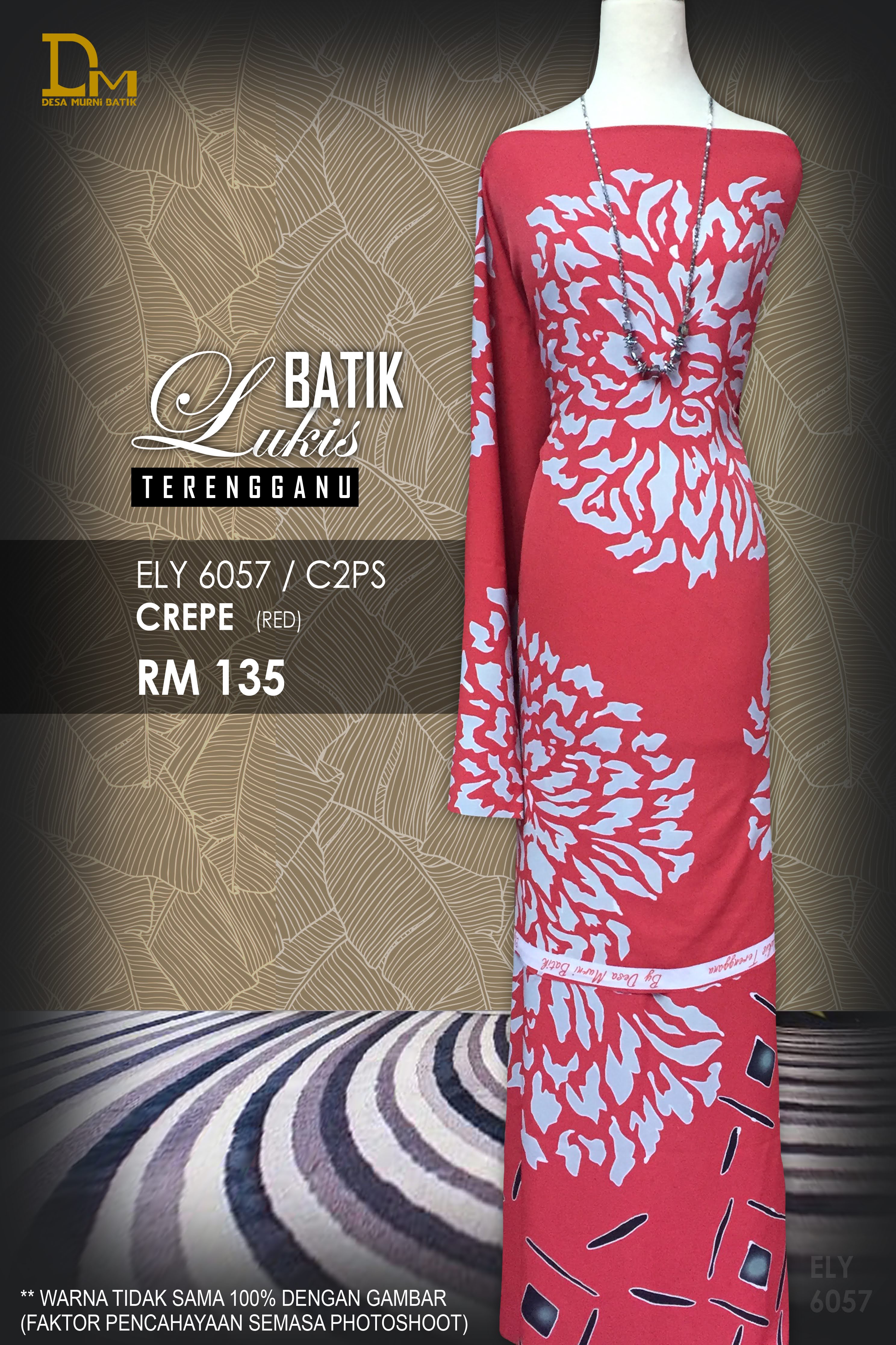 BATIK LUKIS TERENGGANU CREPE ELY 6057