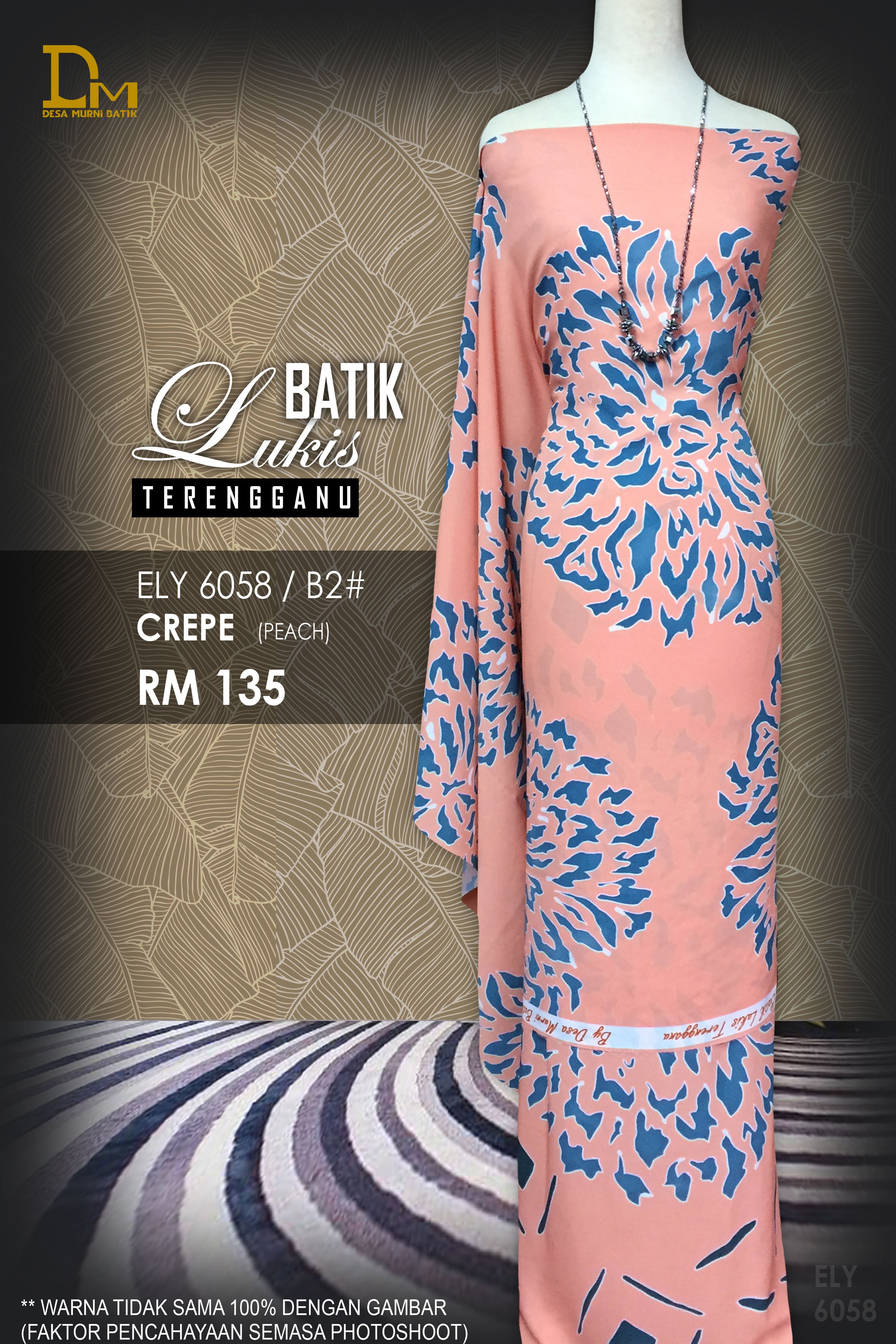 BATIK LUKIS TERENGGANU CREPE ELY 6058