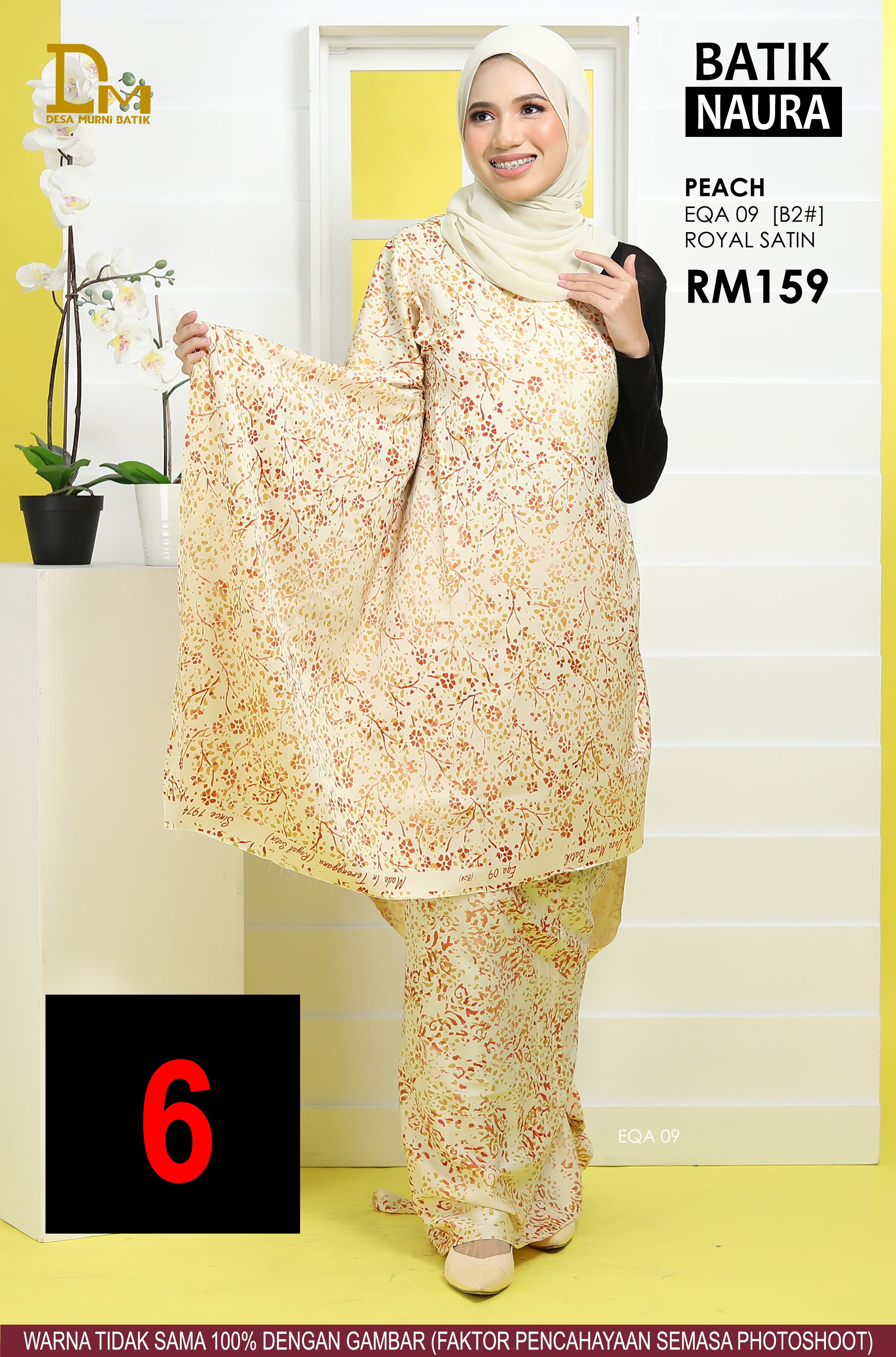 BATIK NAURA ROYAL SATIN EQA 09 PEACH
