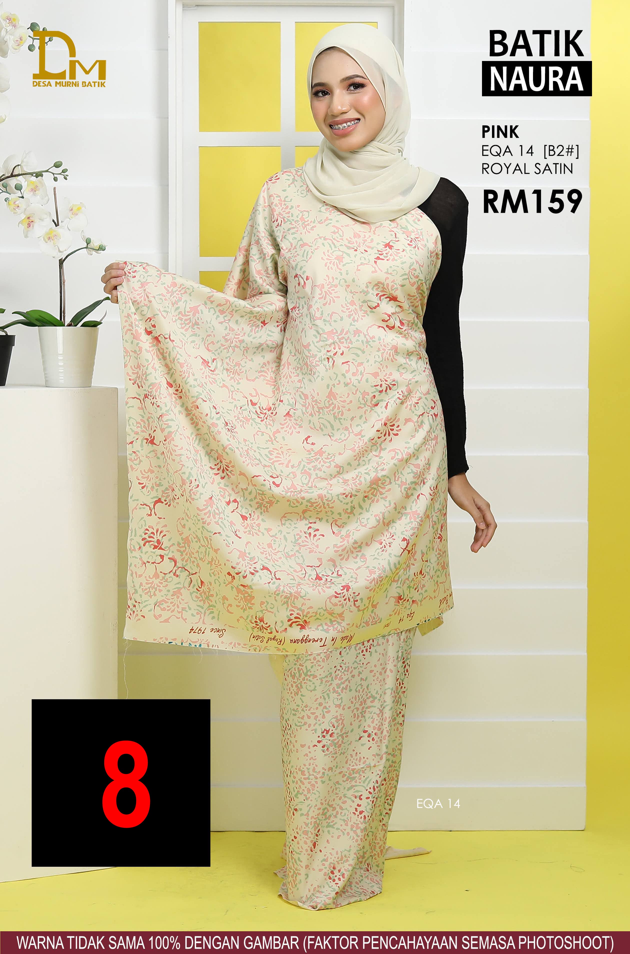 BATIK NAURA ROYAL SATIN EQA 14 PINK