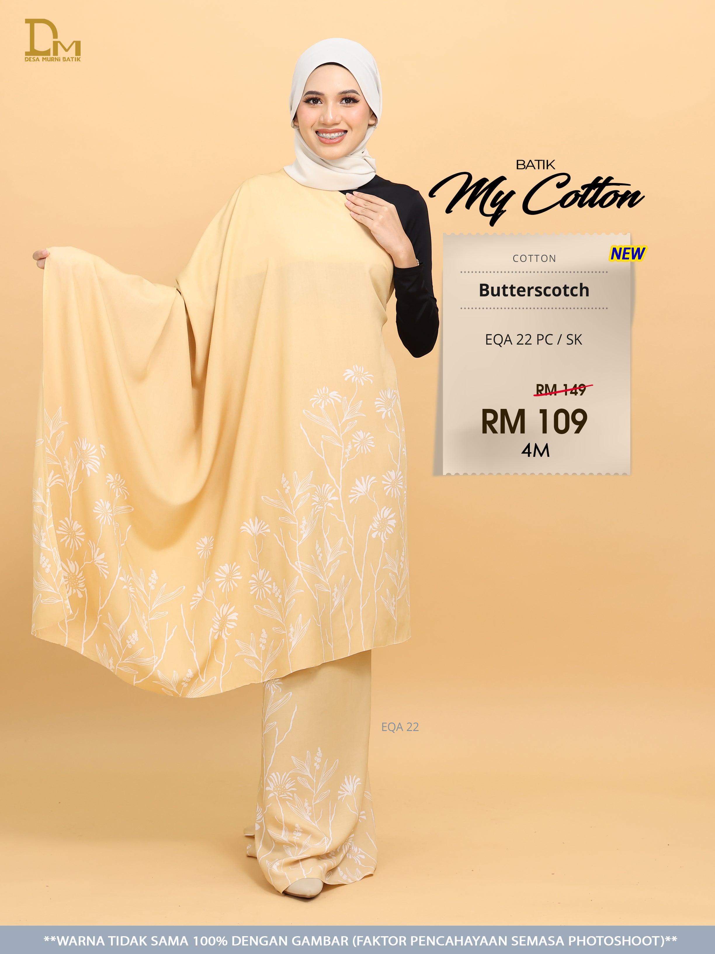 BATIK MY COTTON EQA 22 PC / SK BUTTERSCOTCH