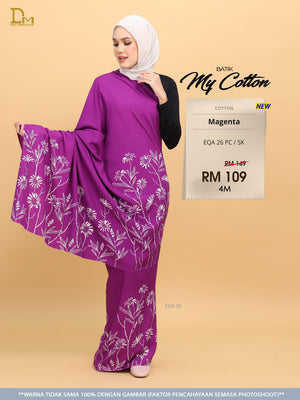 BATIK MY COTTON EQA 26 PC / SK MAGENTA