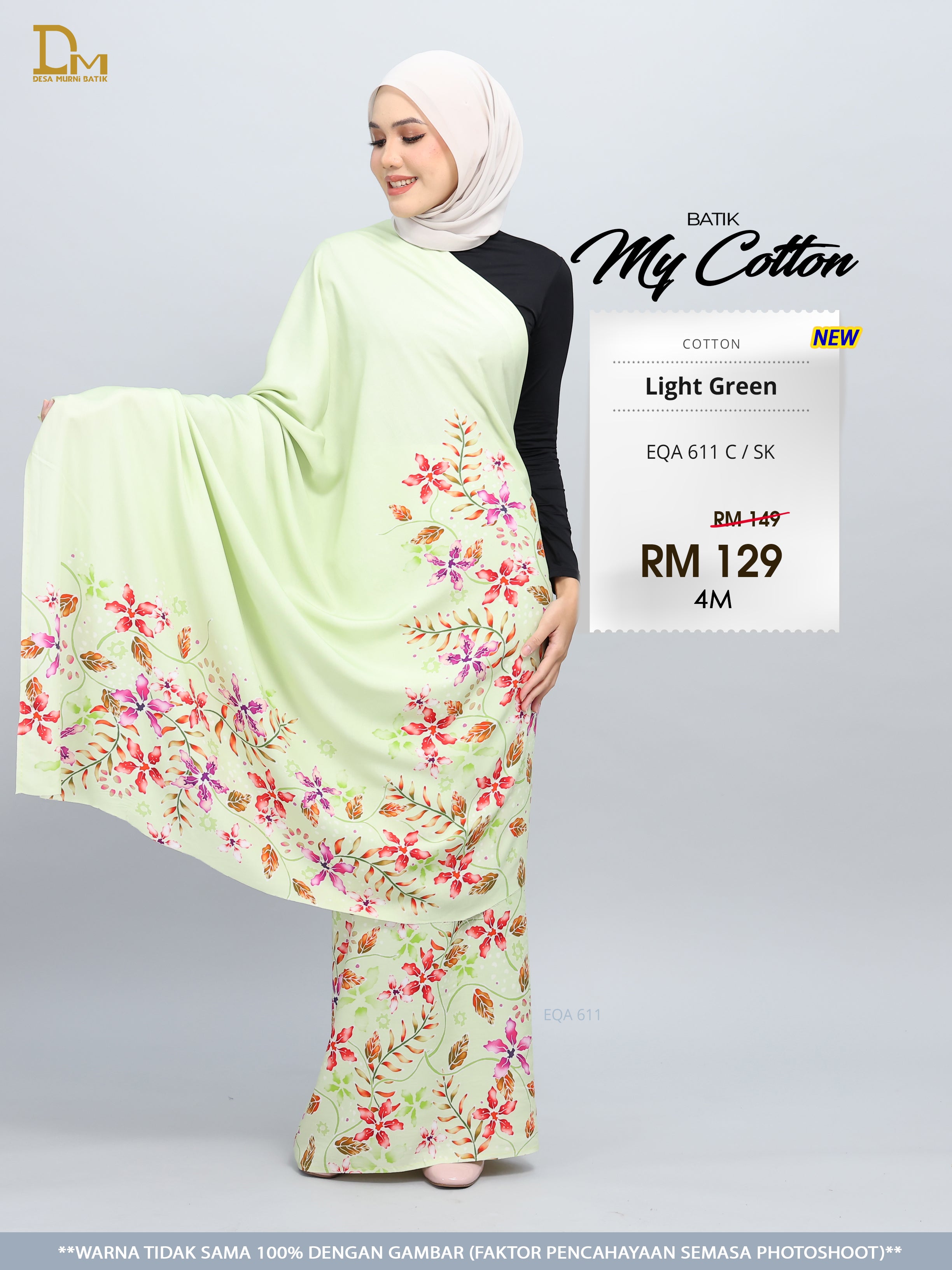 BATIK MY COTTON EQA 611 C / SK LIGHT GREEEN