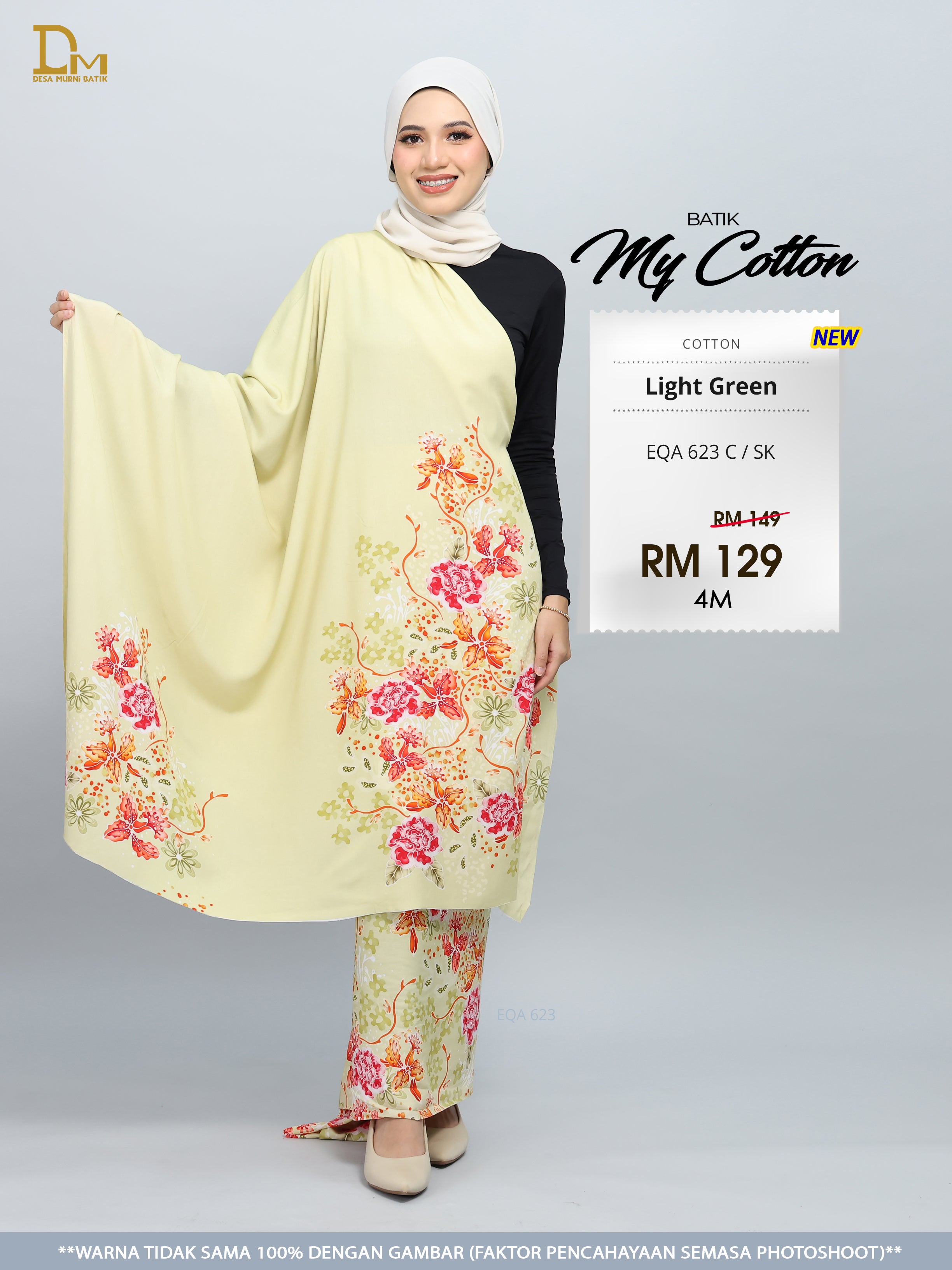 BATIK MY COTTON EQA 623 C / SK LIGHT GREEN