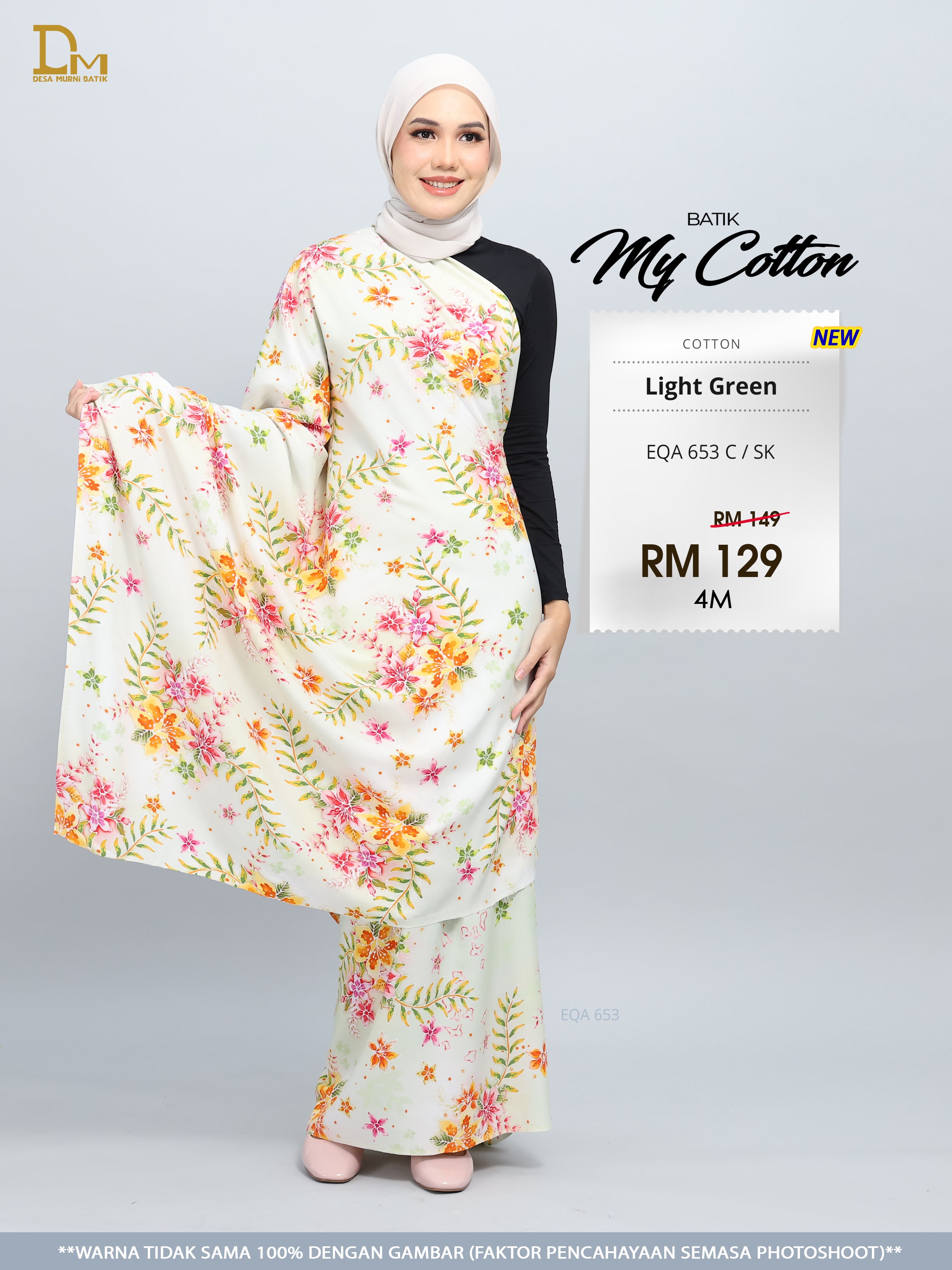 BATIK MY COTTON EQA 653 C / SK LIGHT GREEN