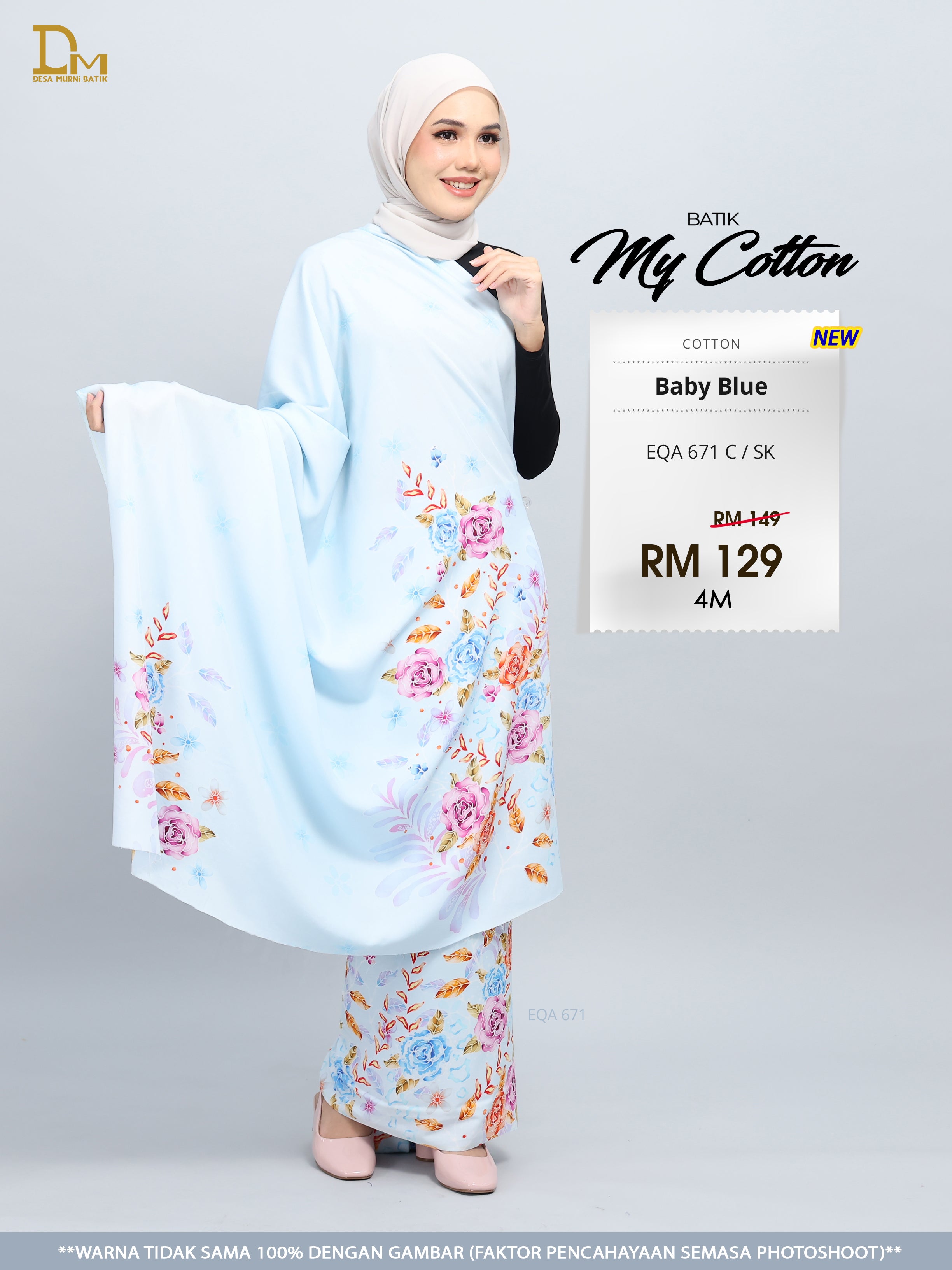 BATIK MY COTTON EQA 671 C / SK BABY BLUE