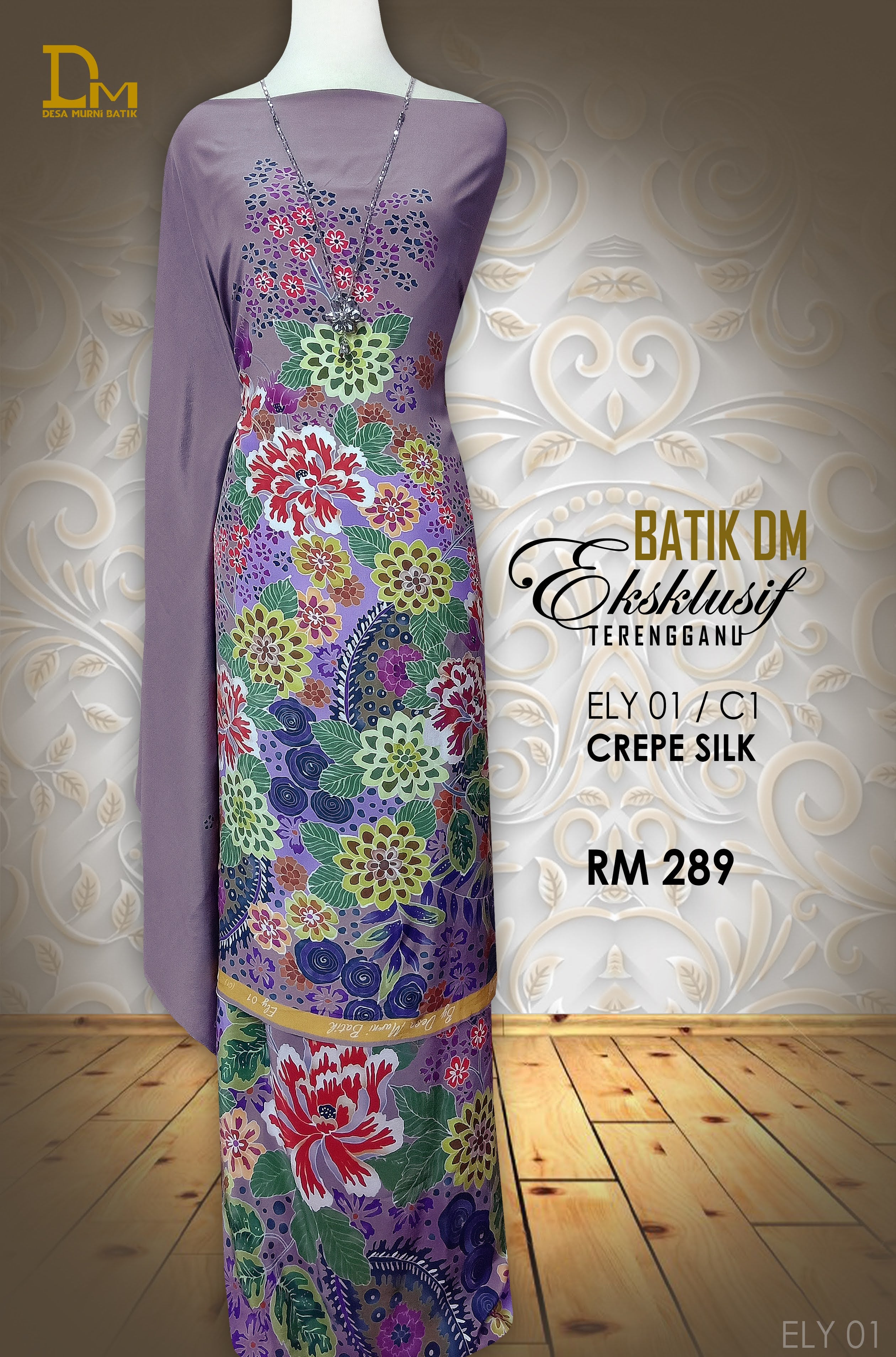 BATIK DM EKSKLUSIF TERENGGANUCREPE SILK ELY 01