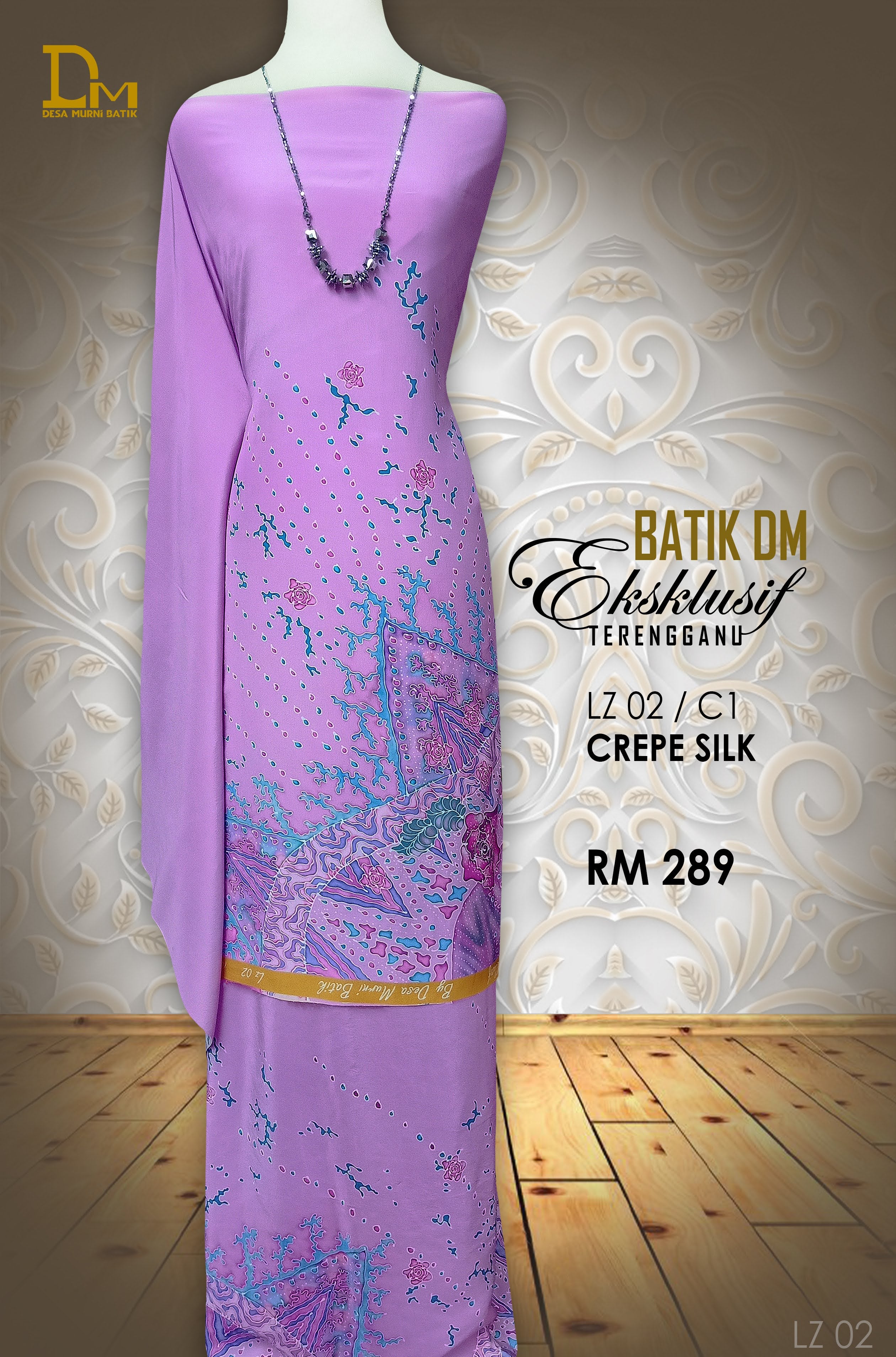 BATIK DM EKSKLUSIF TERENGGANUCREPE SILK LZ 02